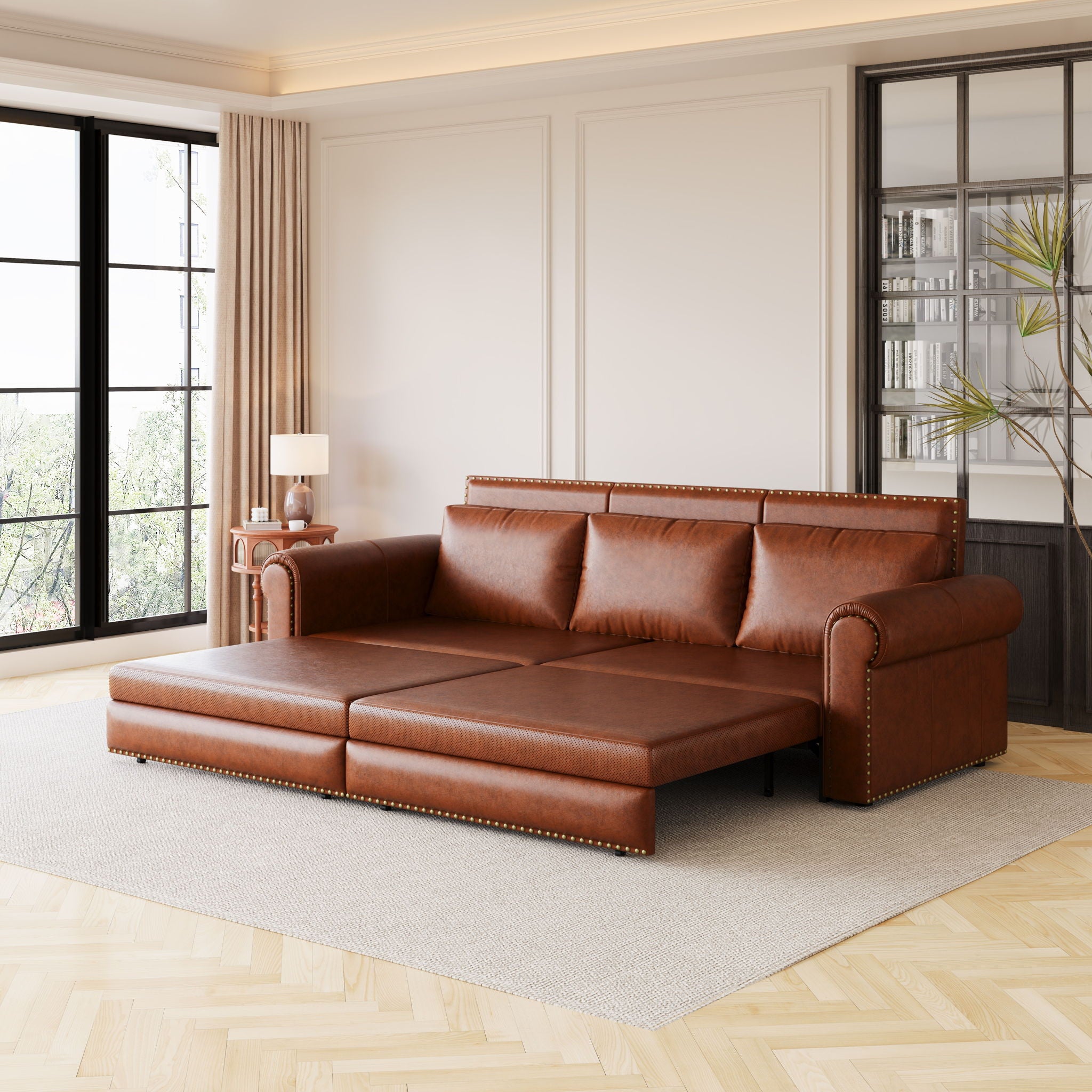 Chesterfield Sofa & Pull Out Bed