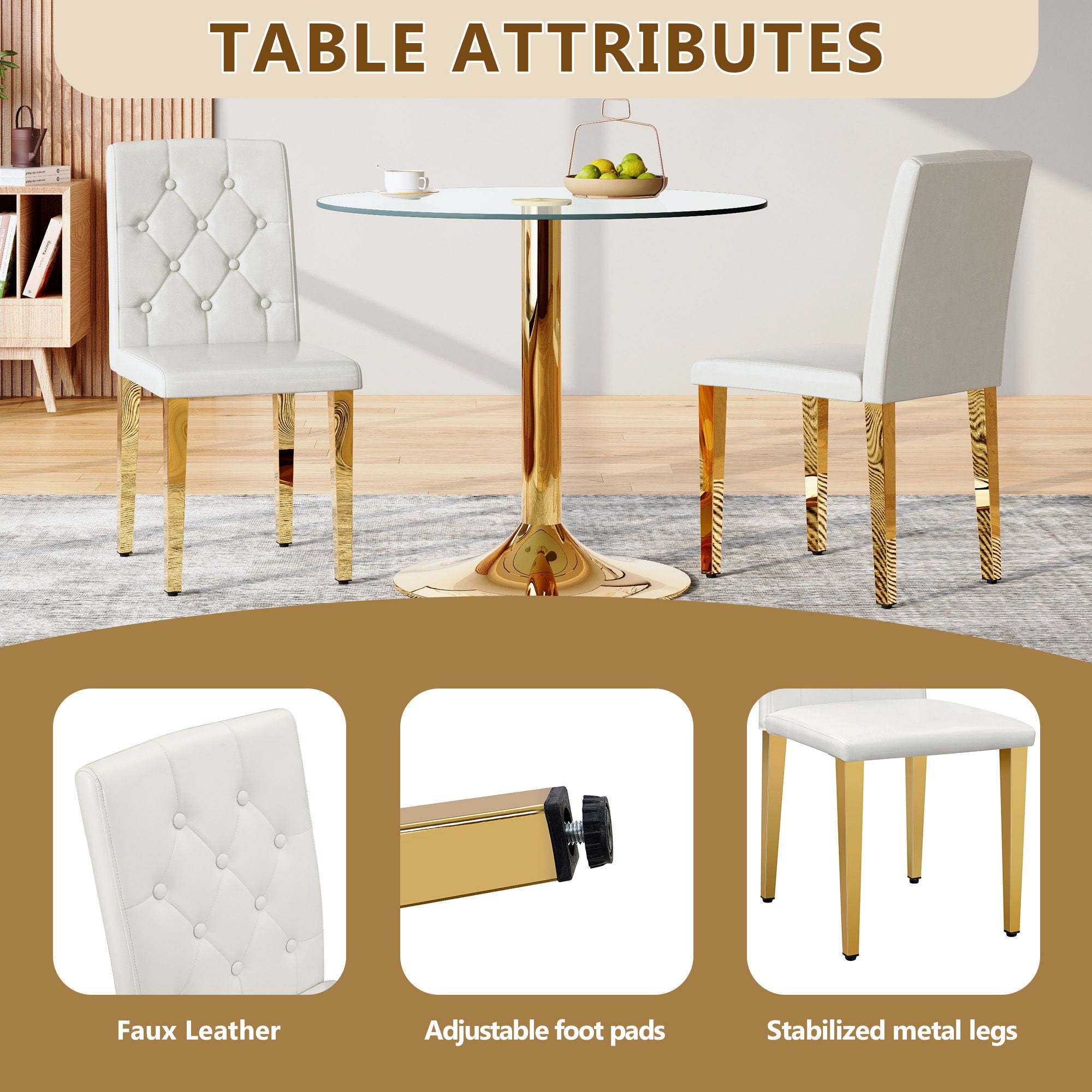 Dining Chairs With Ergonomic Buckle Backrest Comfort