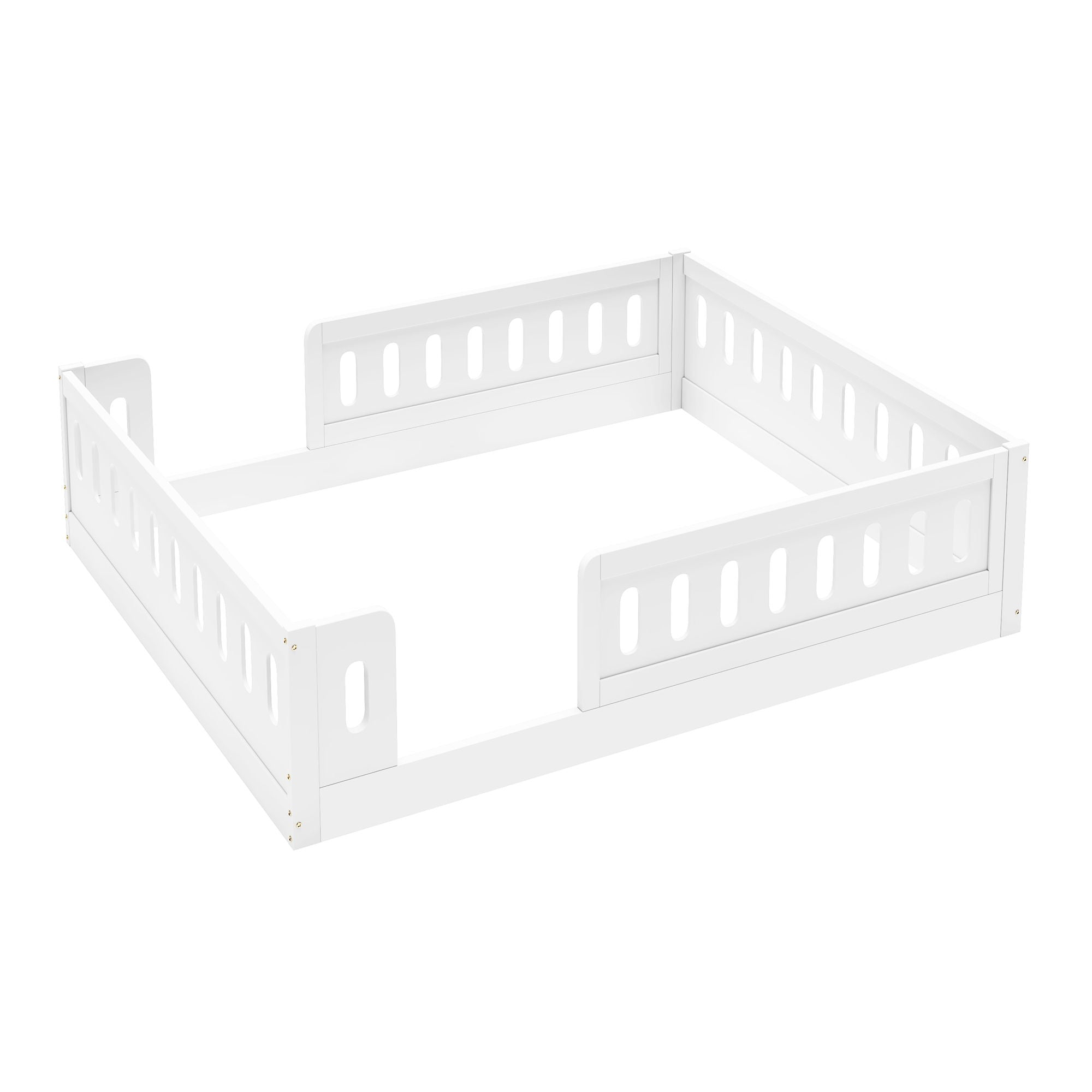 Platform Bed With Guardrail