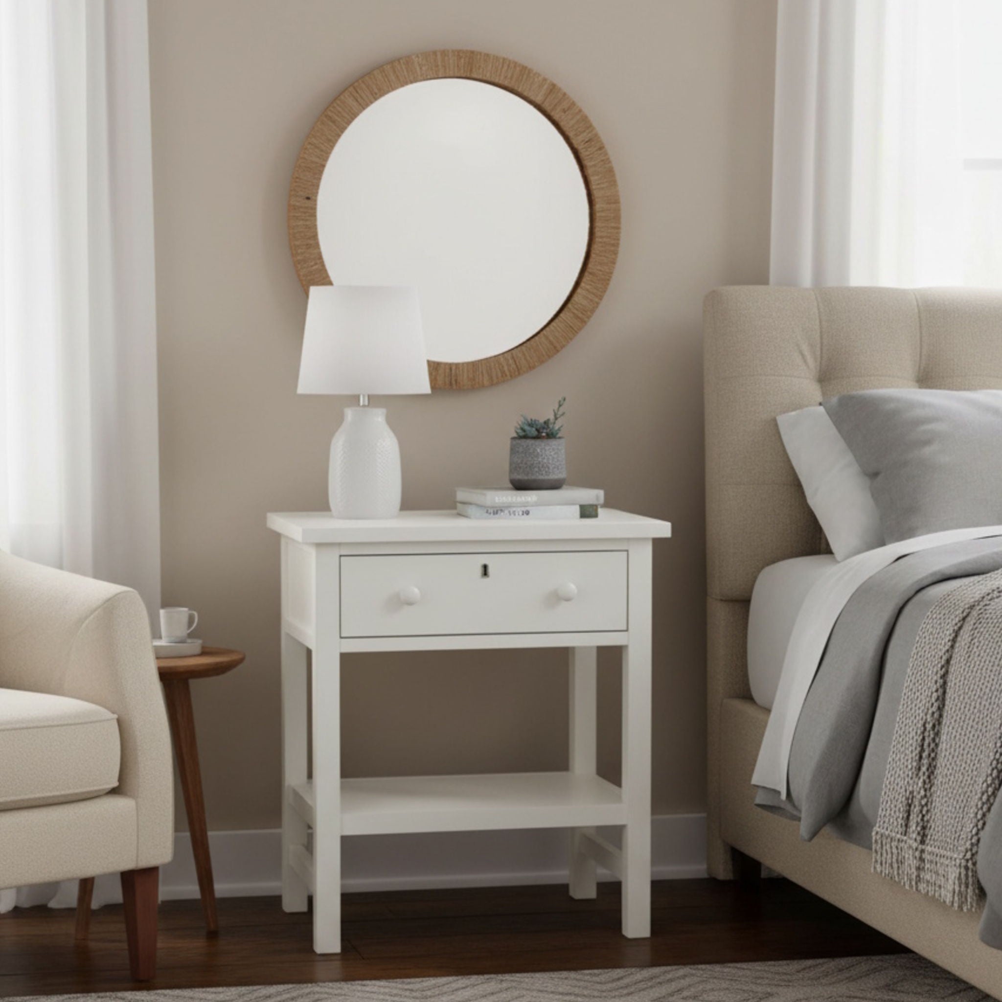 Finley - 1 Drawer Storage Nightstand