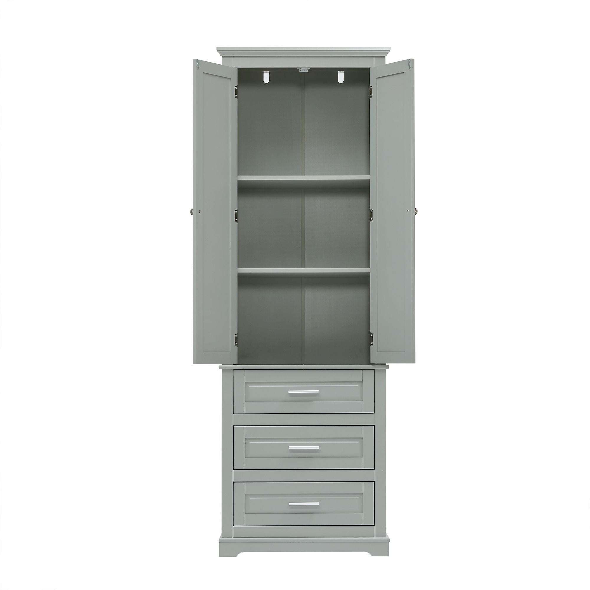 Tall Storage Cabinet With 3 Drawers For Bathroom