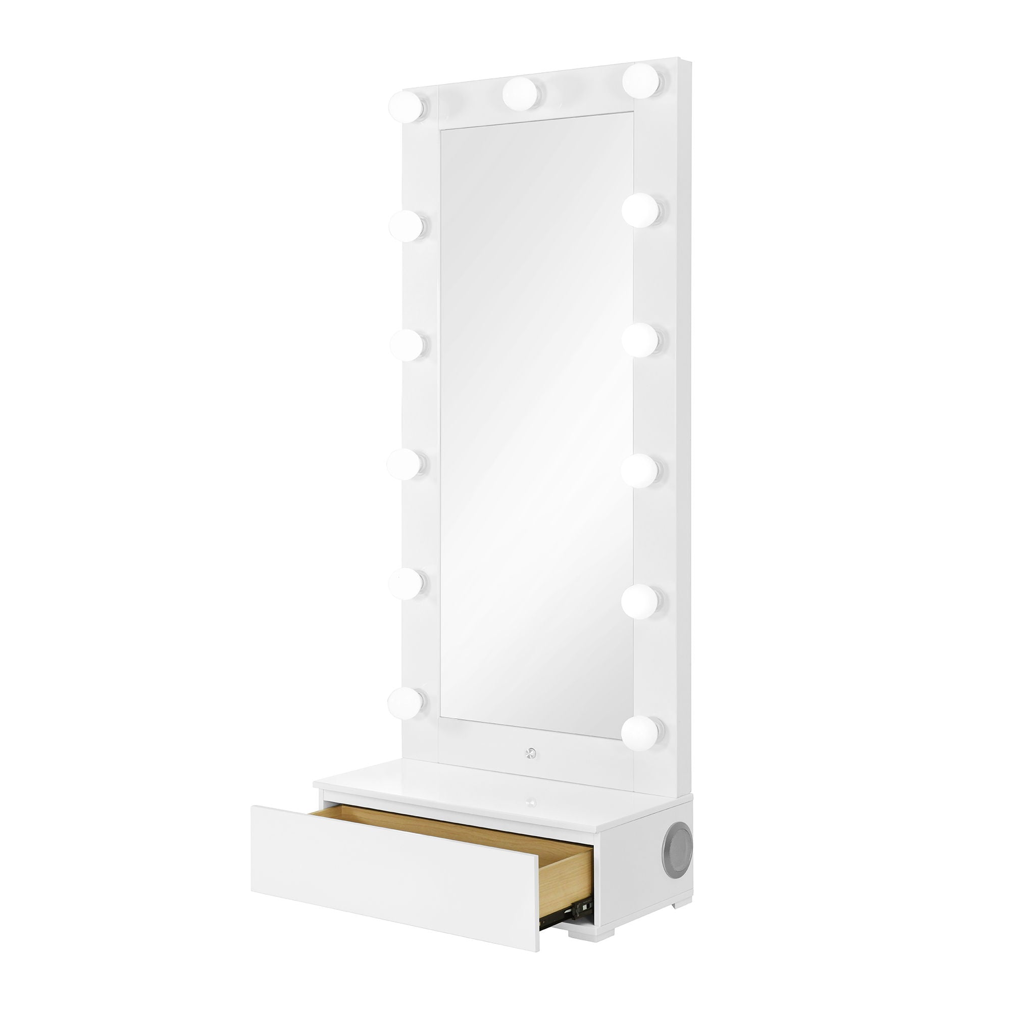 Elisa - Narrow Tall Mirror With Speaker And Drawer