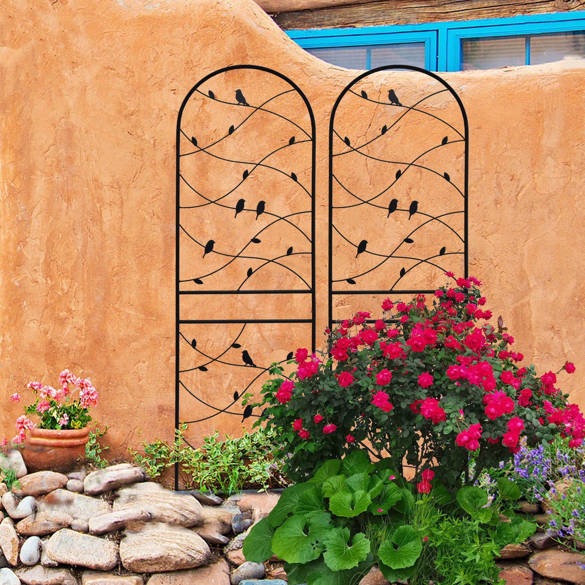 Garden Rustproof Trellis For Climbing Plants
