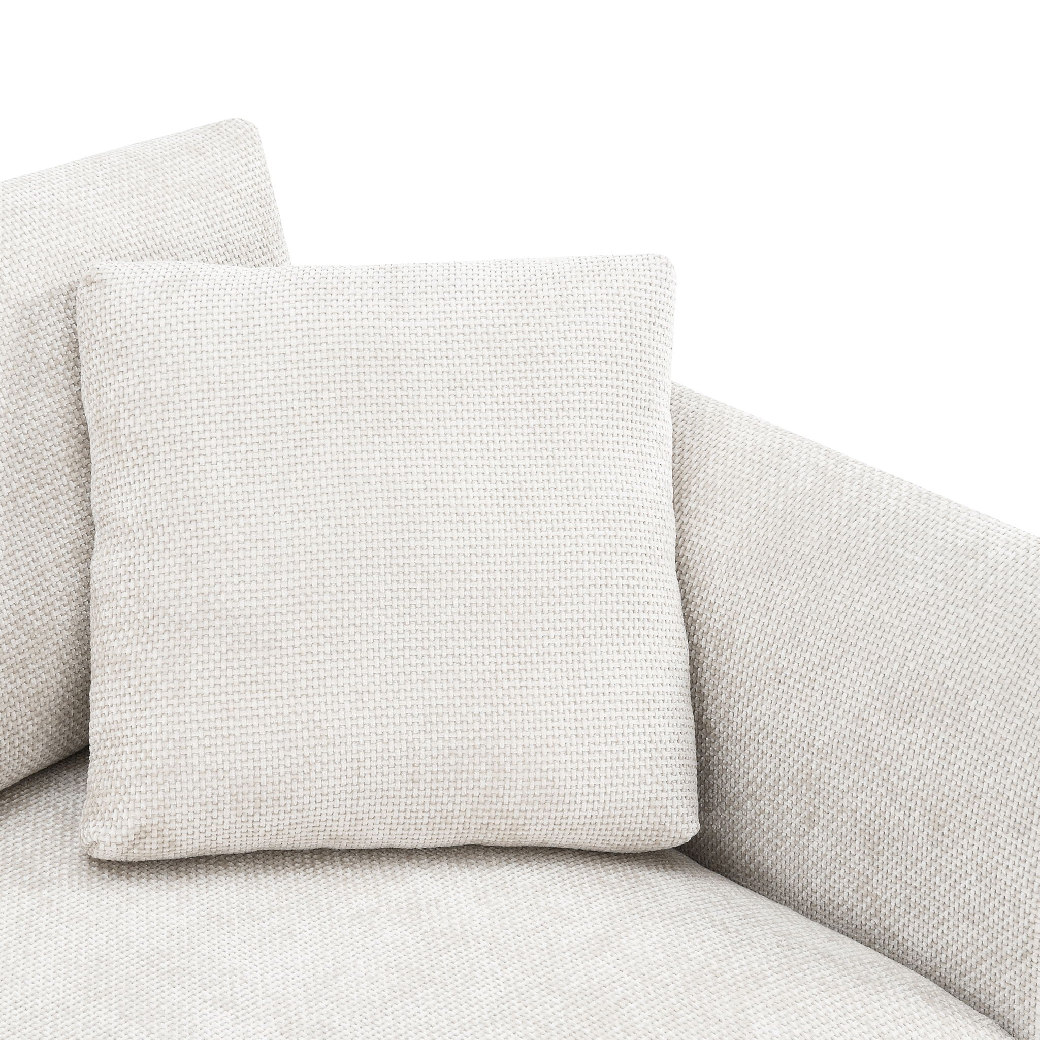 Modern Cloud Sectional Sofa L Shaped Luxury Couch Set With 2 Free Pillows 4 Seat With Oversized Chaise