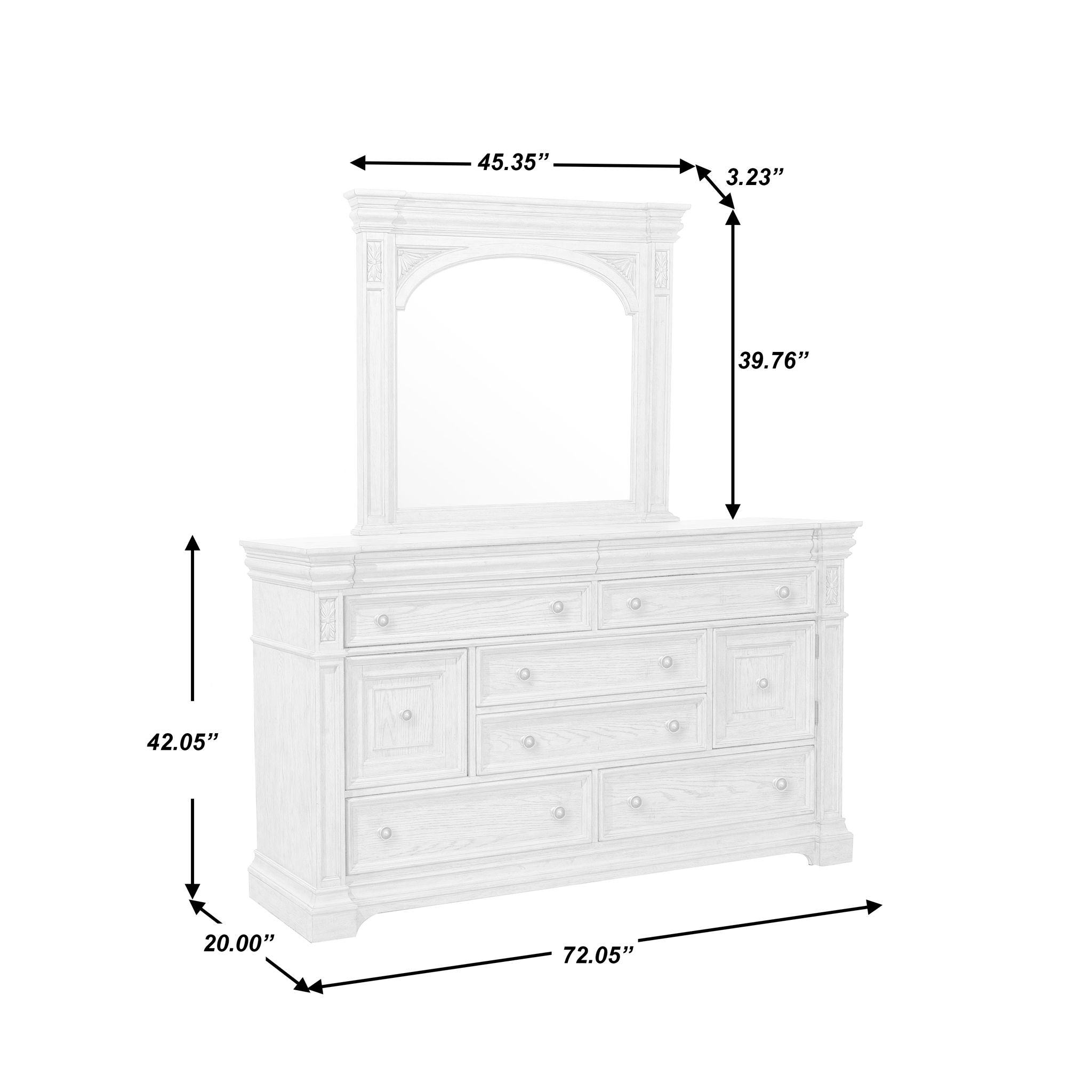 Kingsbury - 8 Drawer Dresser