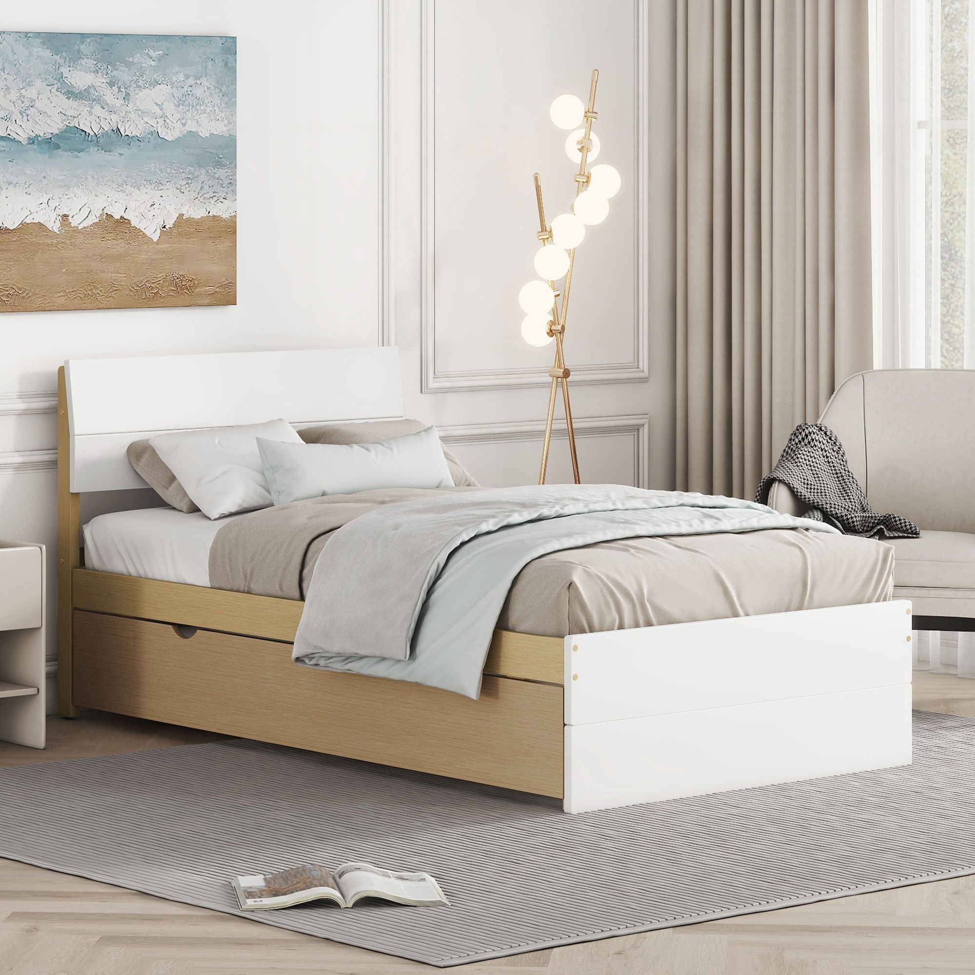 Modern Bed Frame With Headboard And Footboard