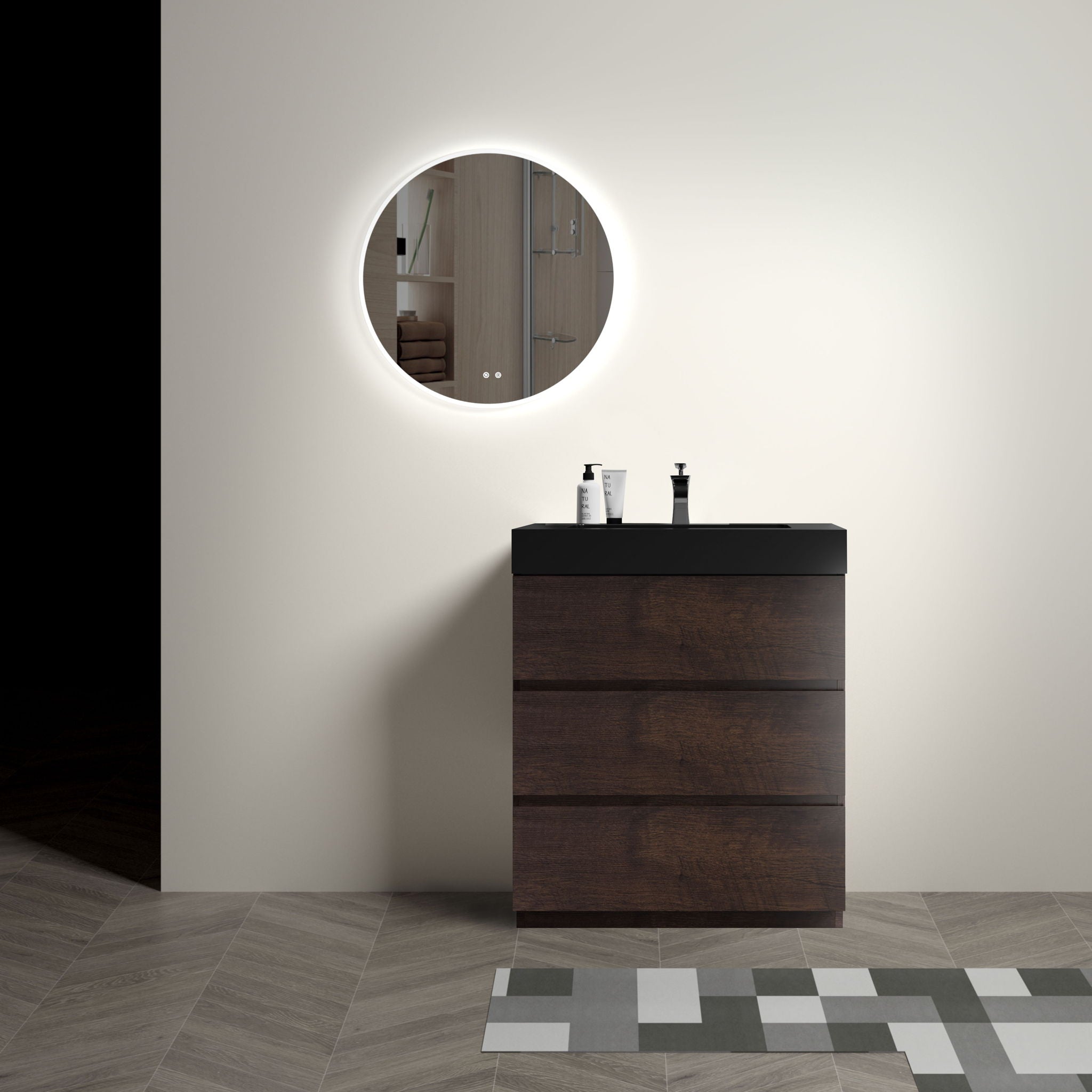 Alice - Bathroom Vanity With Large Storage, Freestanding