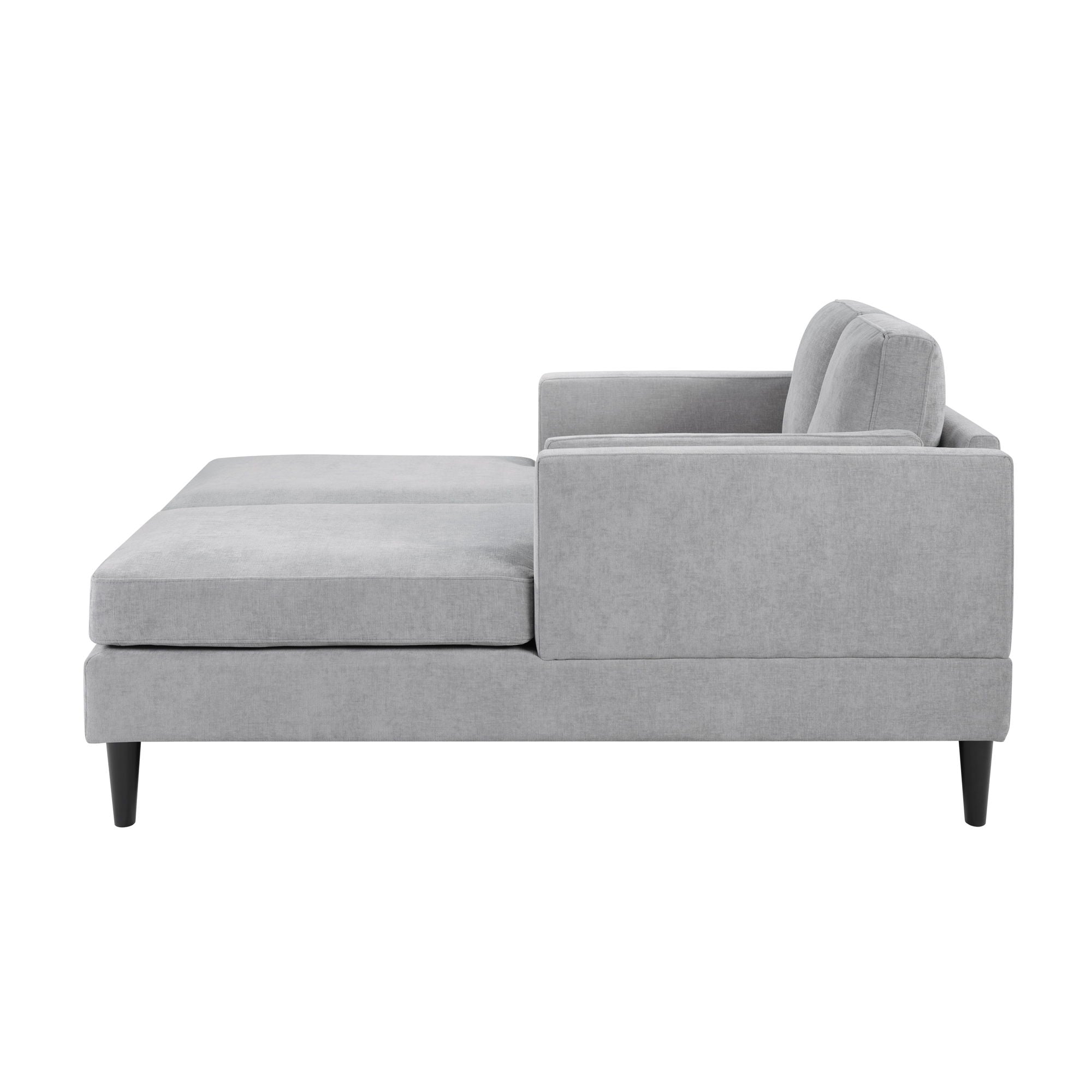 Chaise Lounge Sofa Bed With Dual Layer Armrests For Living Room