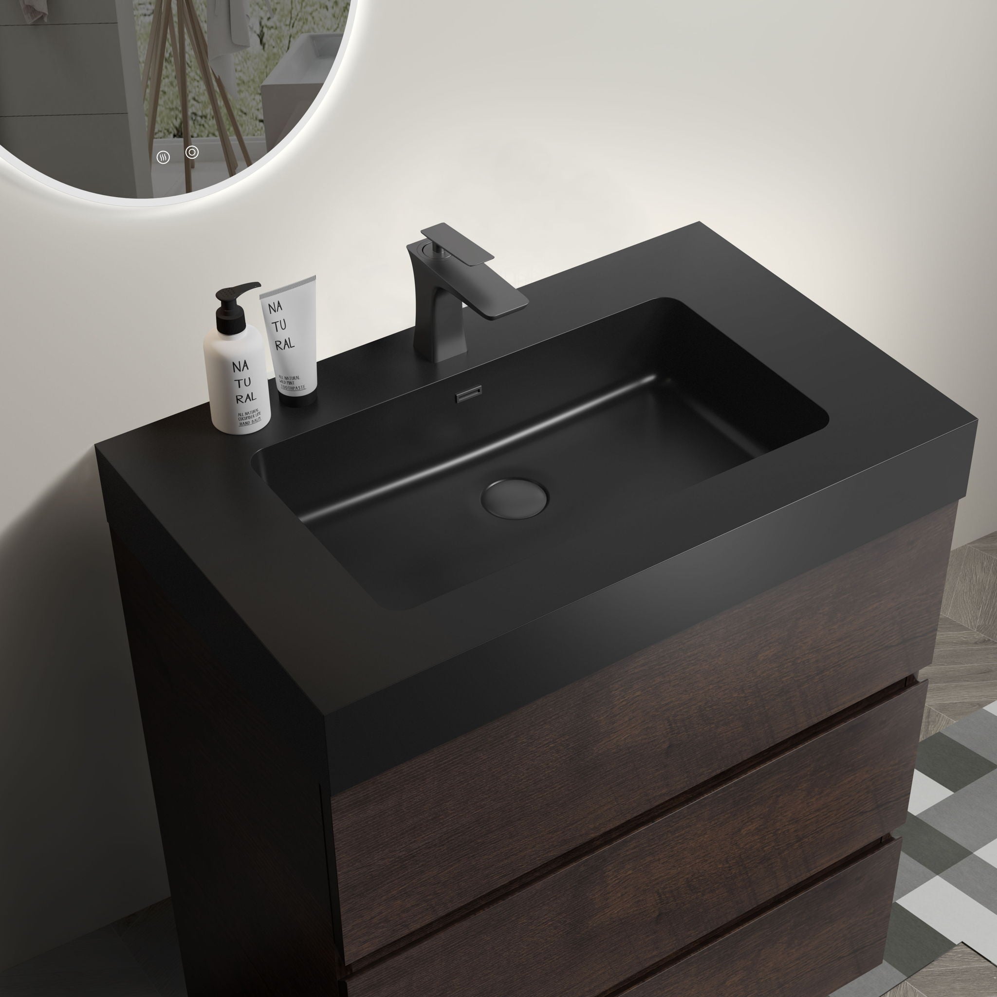 Alice - Bathroom Vanity With Large Storage, Freestanding