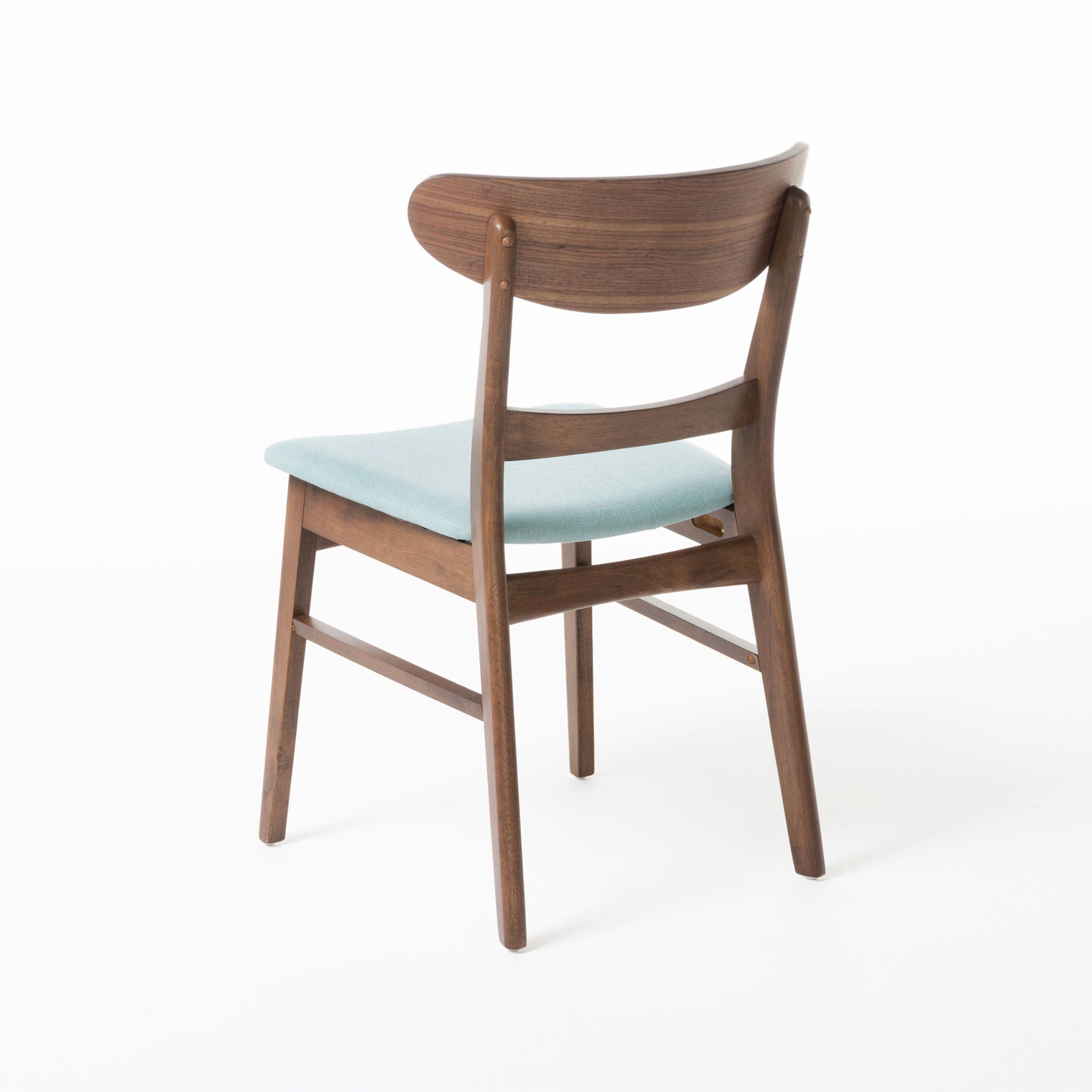 Mid Century Dining Chairs With Cushioned Seats And Wood Frame (Set of 2)