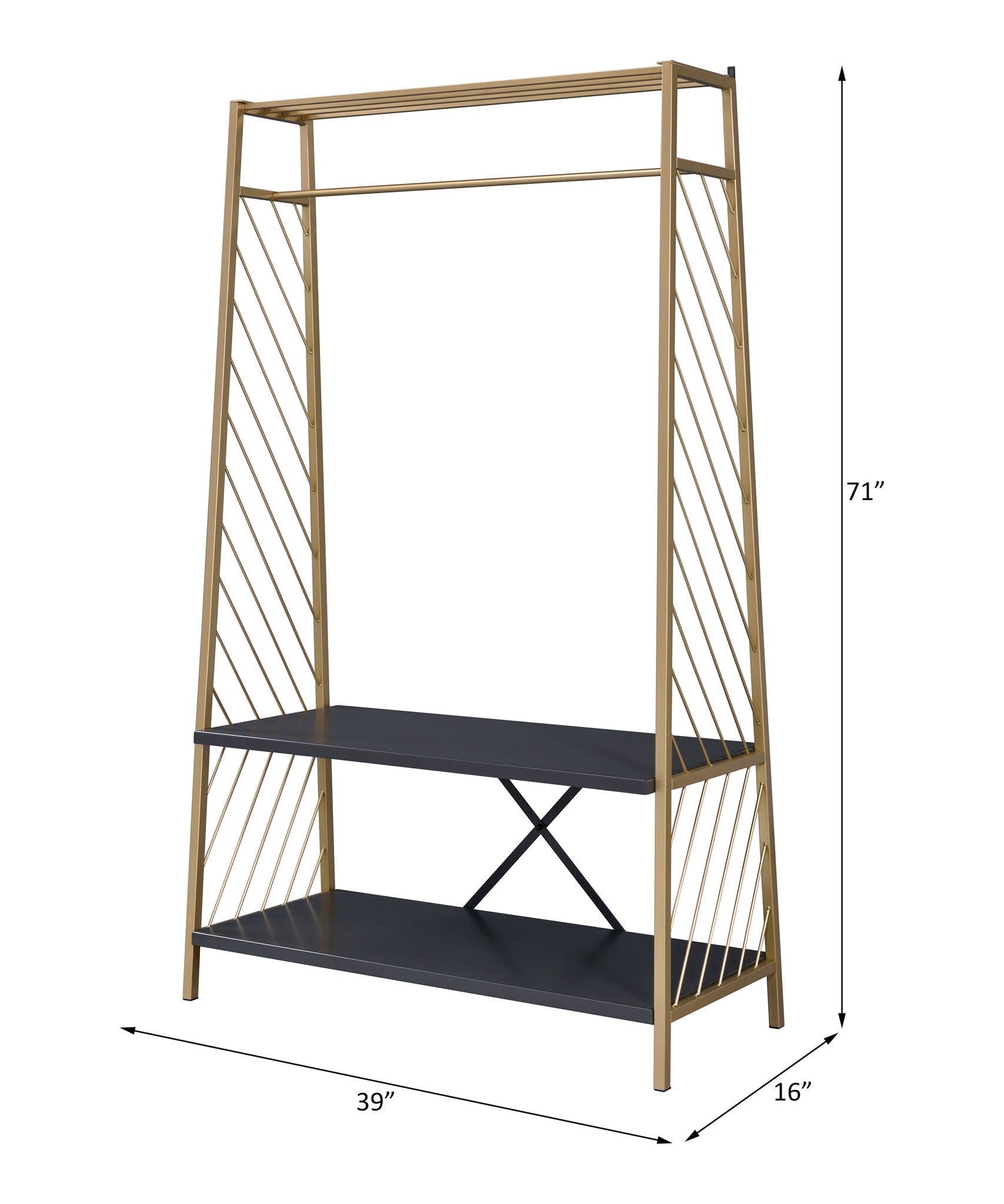 Pahor - Hall Tree - Gold / Black