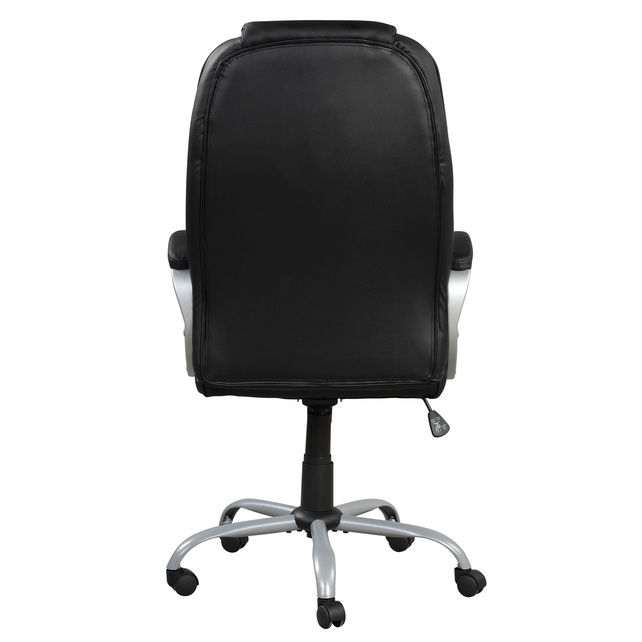 Upholstered Office Chair, Adjustable Height Swivel Chair - Black