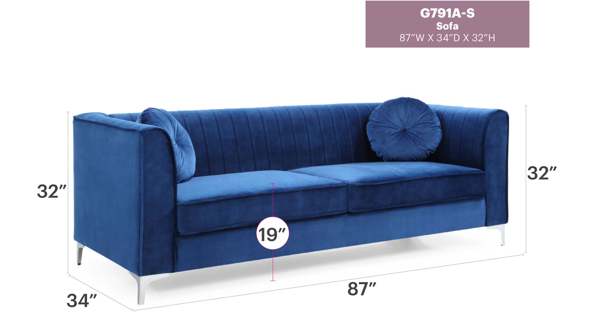 Delray - Micro Suede Sofa