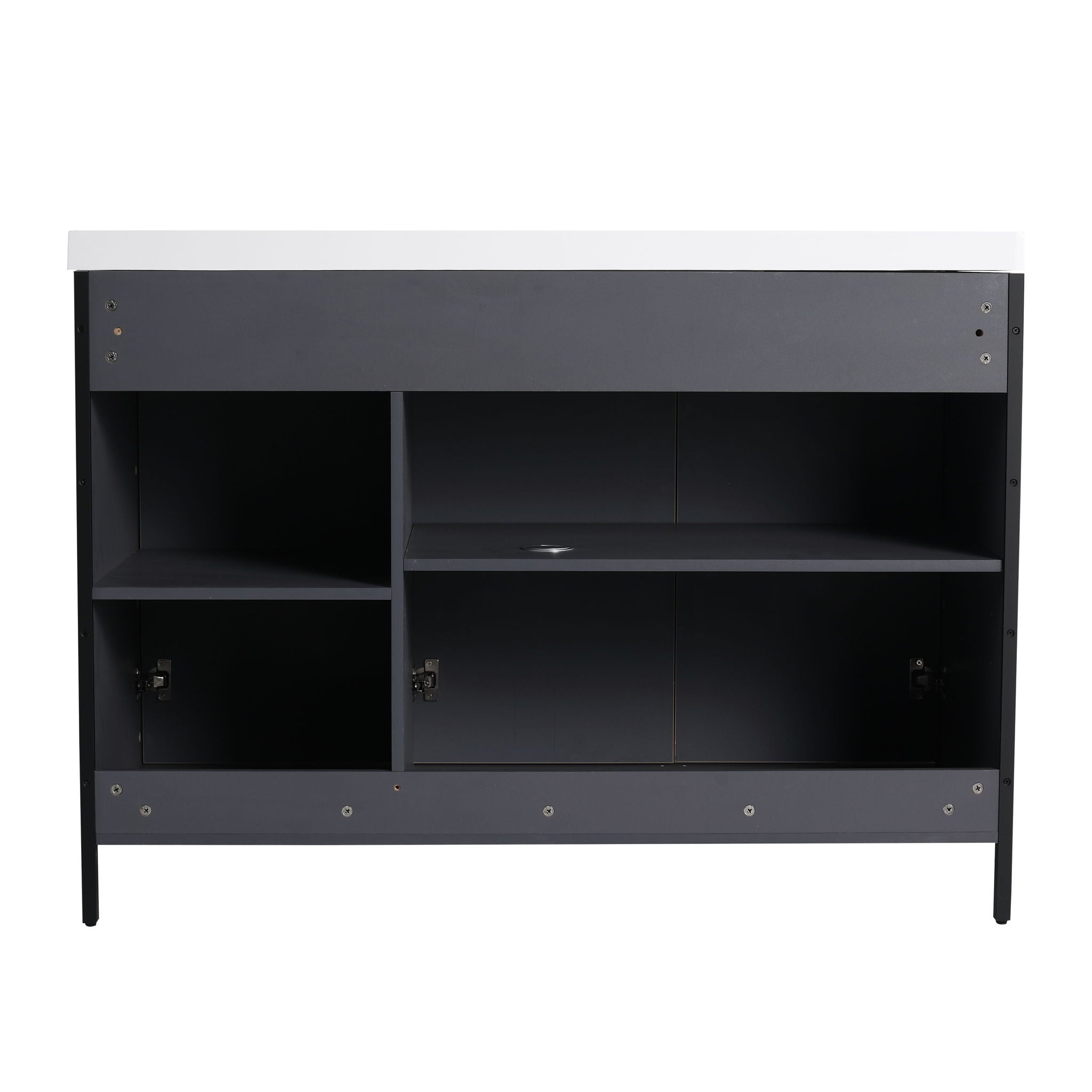 Modern Freestanding Bathroom Vanity With Resin Sink & Soft Close Cabinet Doors