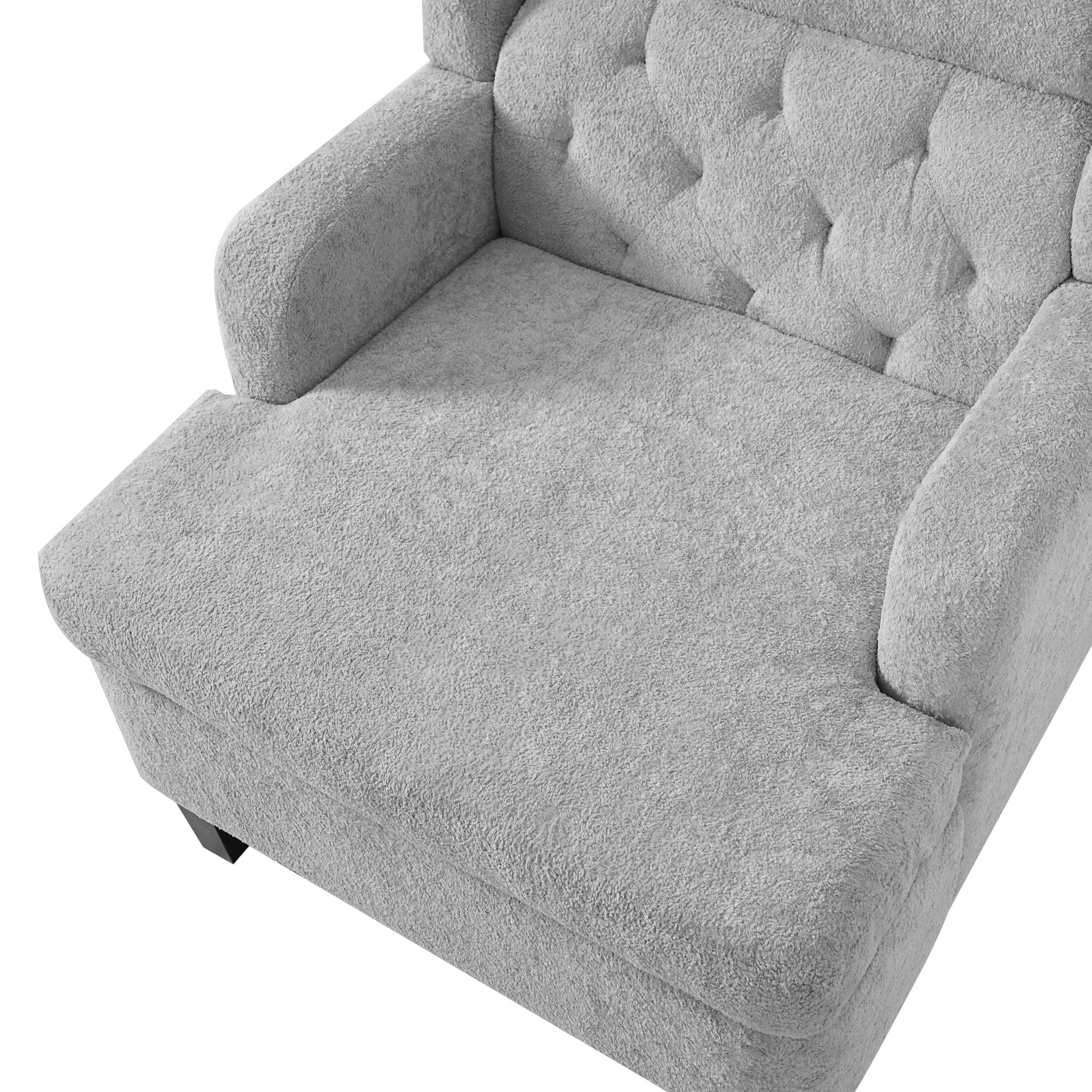 Modern Tufted Upholstered Accent Chair For Living Room