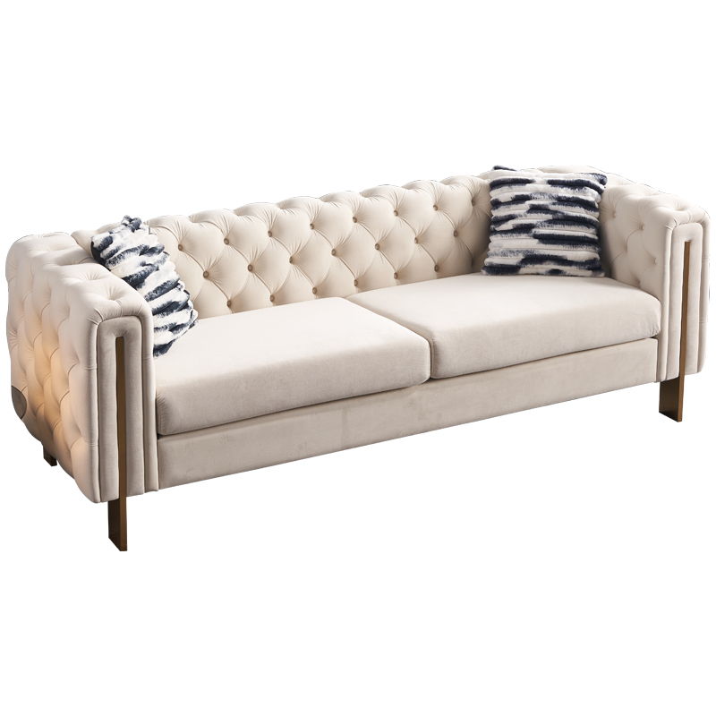 Chesterfield - Modern Tufted Living Room Sofa, 84.25''W Couch