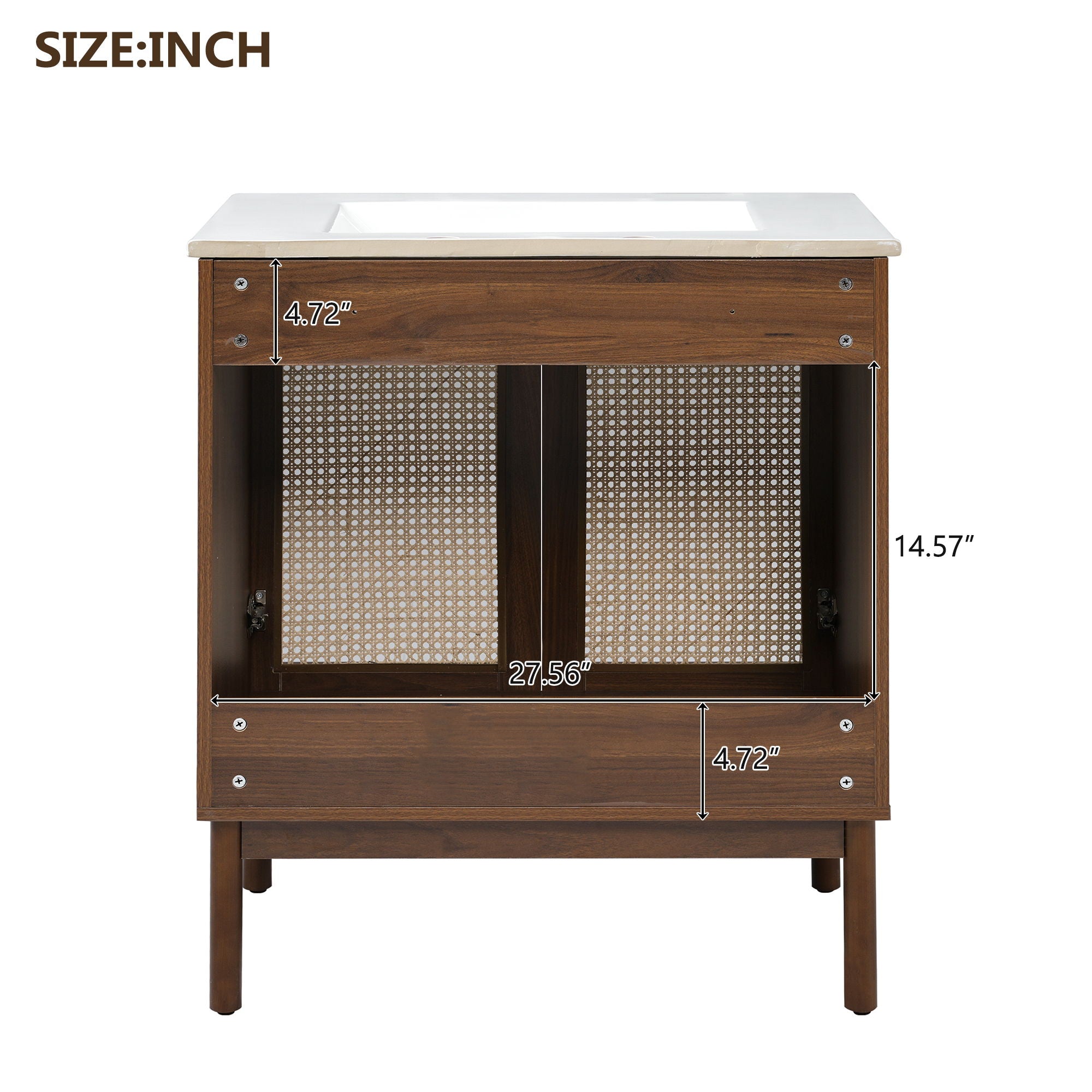 Bathroom Vanity Cabinet With Doors, Soft Close Design