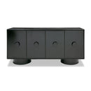 Modrest Calexico - Contemporary Black Wave Glass + Black Buffet