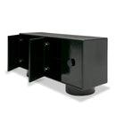 Modrest Calexico - Contemporary Black Wave Glass + Black Buffet