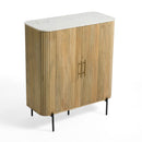 Modrest - Cambridge White Marble & Mango Tall Buffet