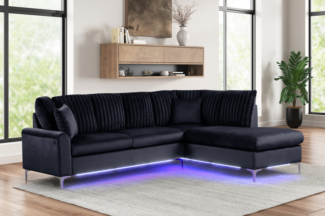Candy Sectional with LED Lights – FREE TV or Area Rug!