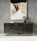 Nova Domus Cartier Modern Black & Rosegold Buffet