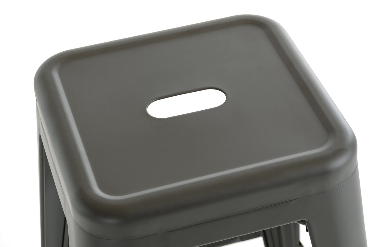 Dink - Modern Grey Metal Bar Stool (Set of 4)