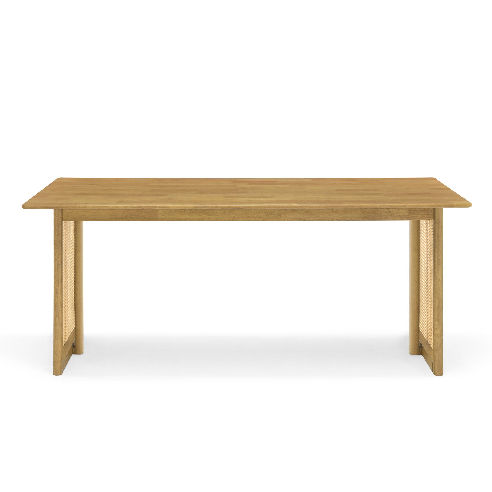 Dining Table With Rattan Accents