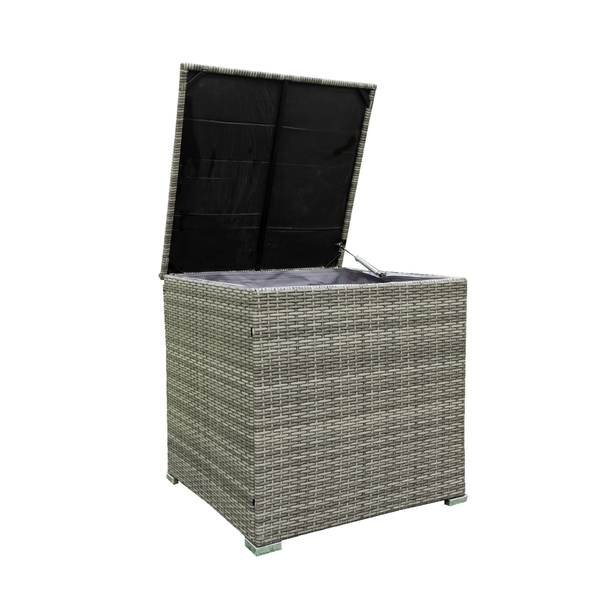 4 Piece Patio Sectional Wicker Rattan Outdoor Furniture Sofa Set With Storage Box