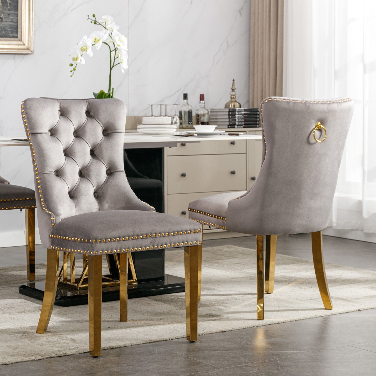 Nikki - Modern, High-End Tufted Dining Chair (Set of 2)