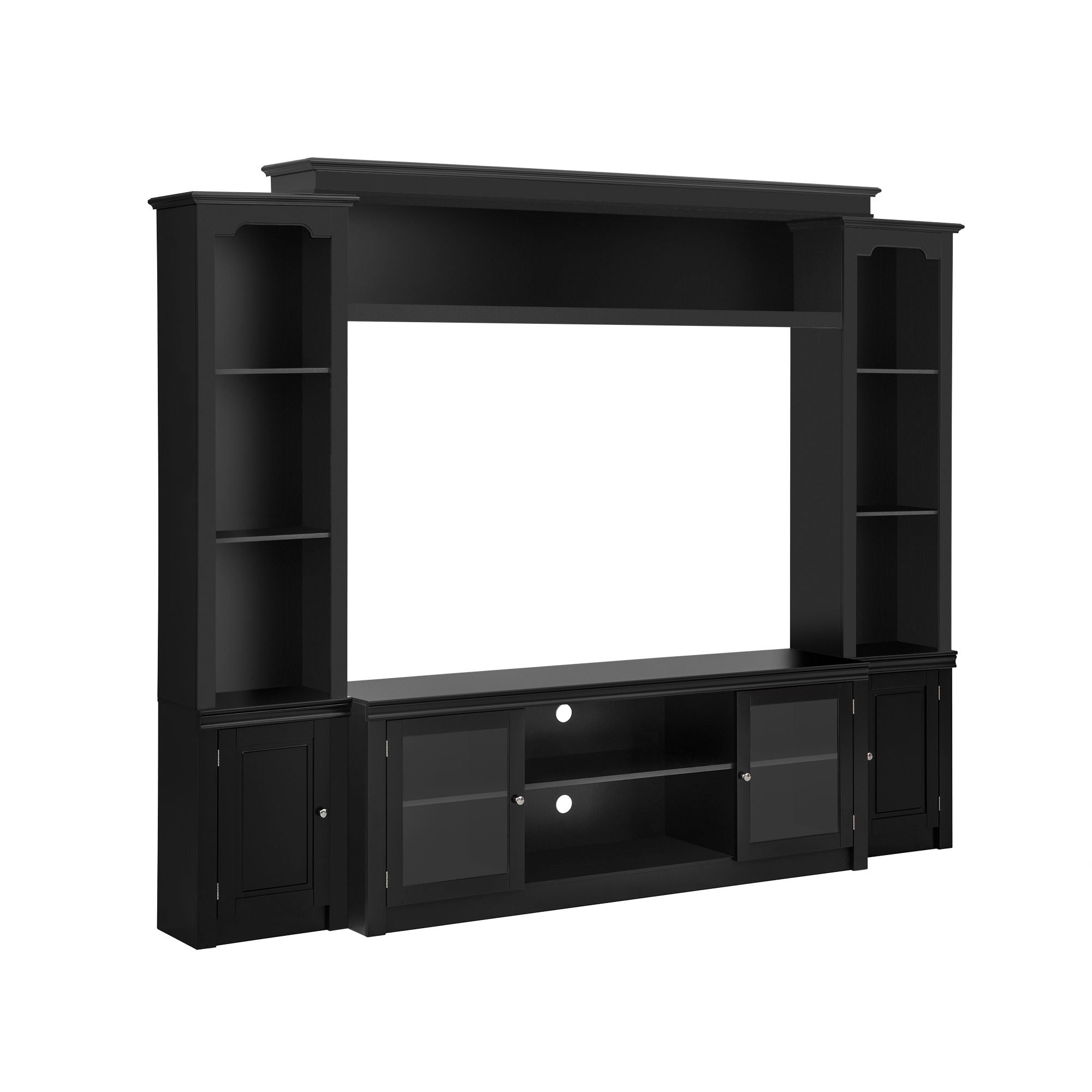 All-In-One TV Stand With Bookcase For TVs Up To 65"