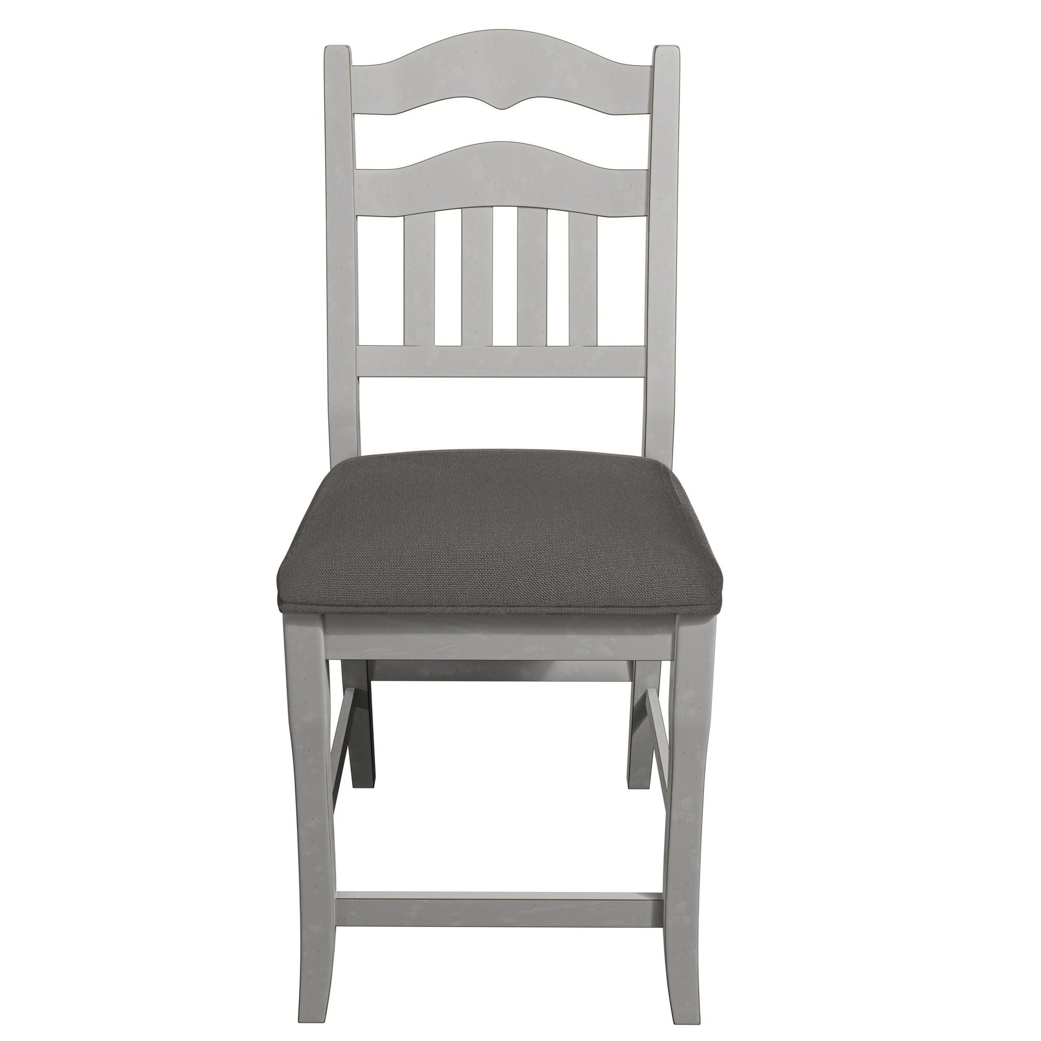Counter Height Dining Chairs With Upholstered Cushion And Ladder Back Design (Set of 2) - Antique White