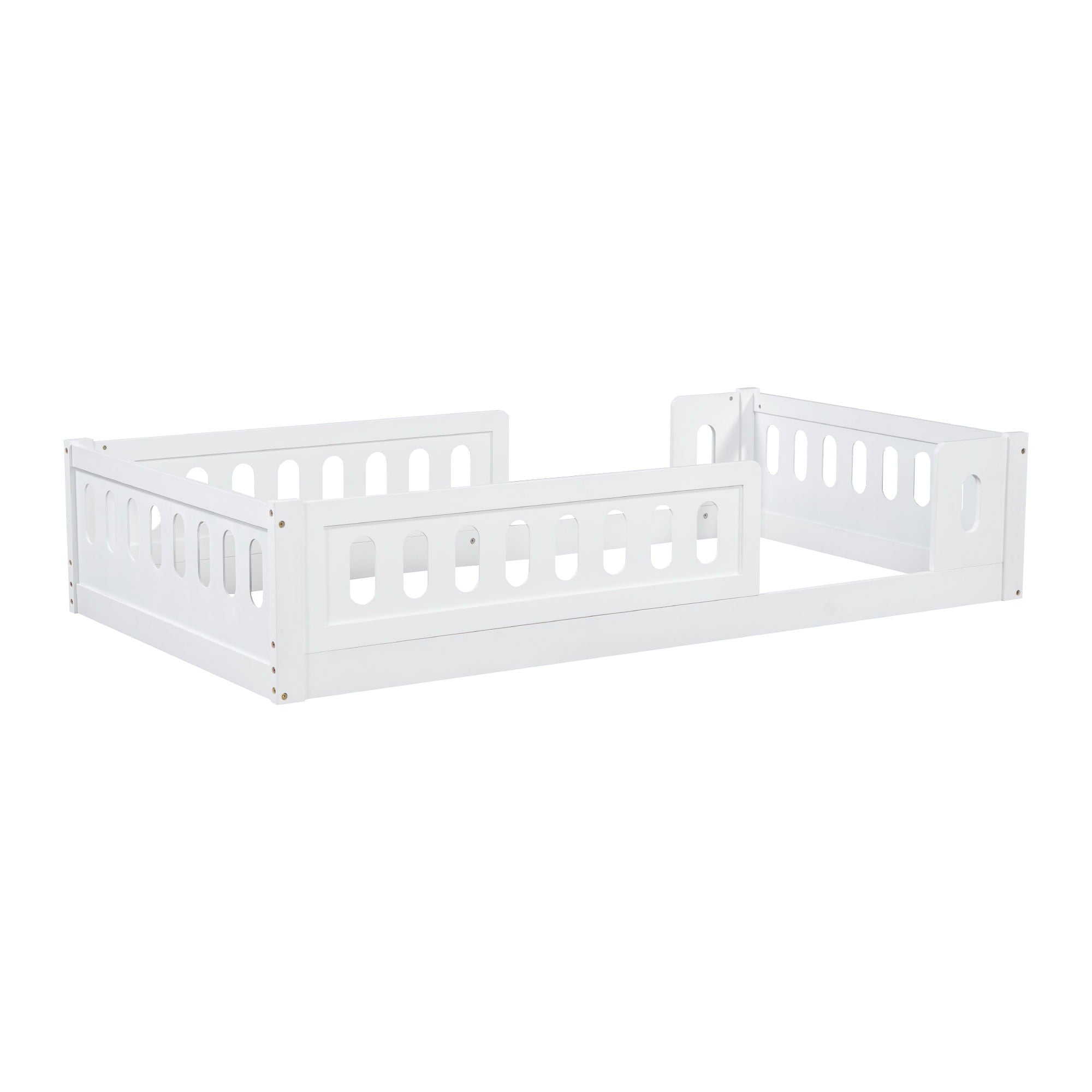 Platform Bed With Guardrail