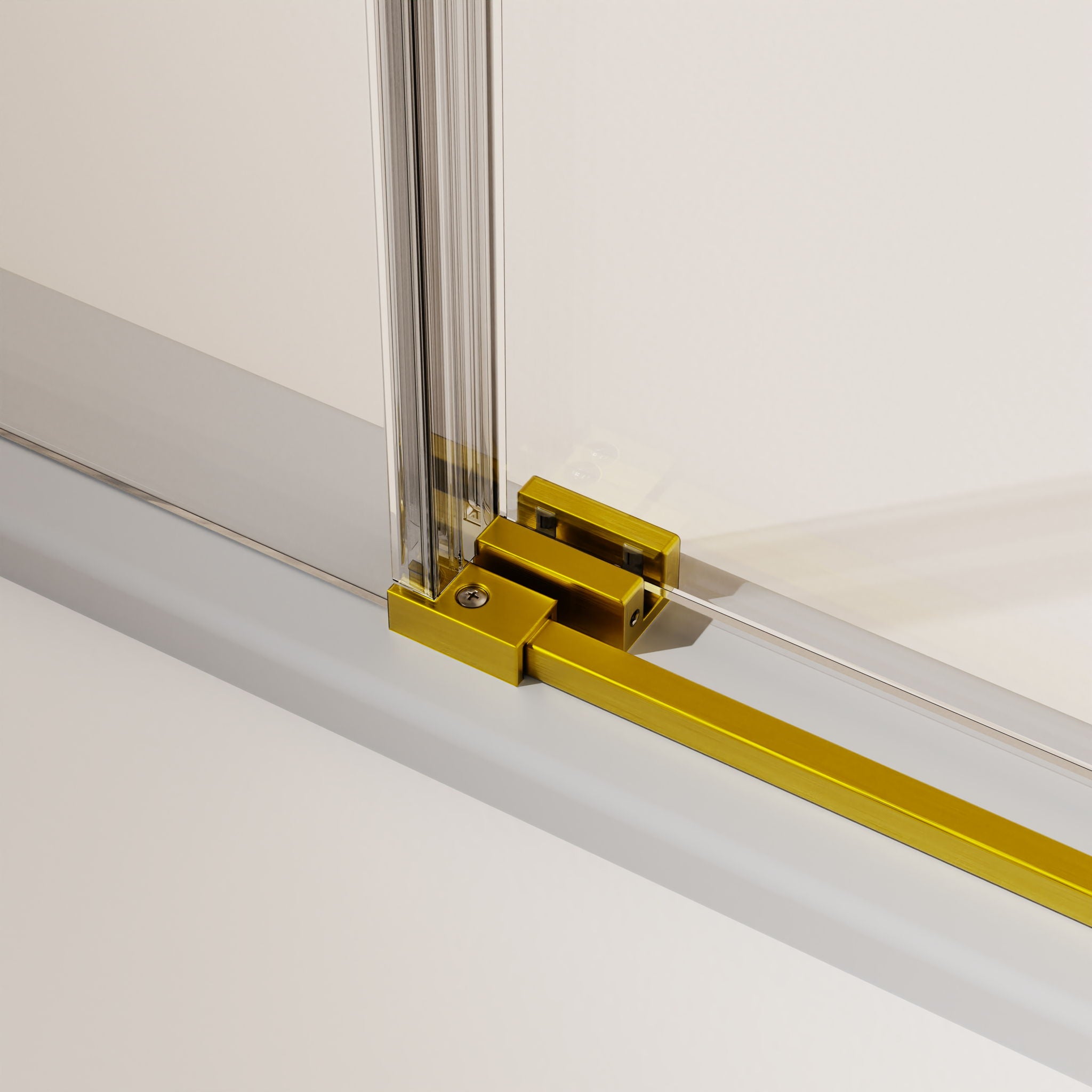 Frameless Single Sliding Shower Doors With Towel Rail & Handle