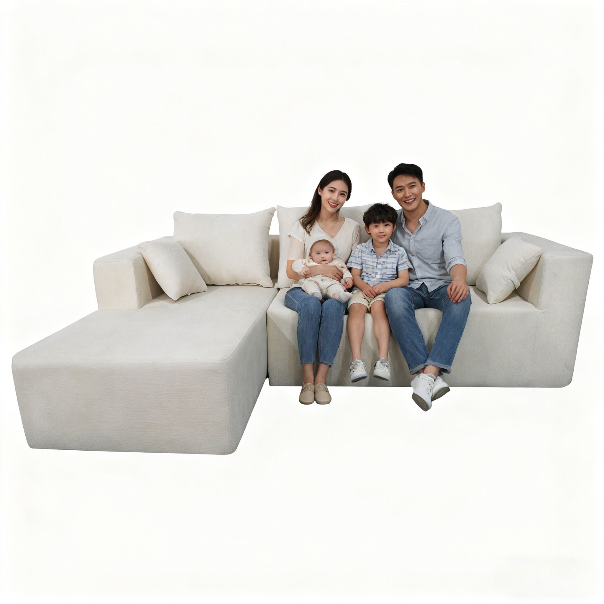 Modular Corner Sofa With Soft Fabric