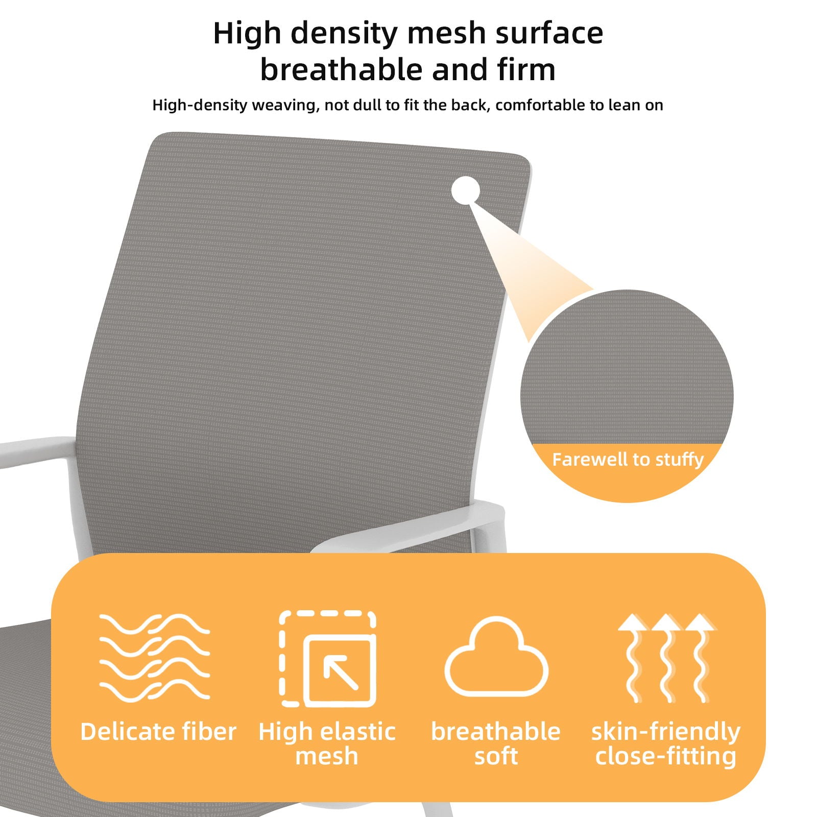 Minimalist Office Chair With Soft Backrest