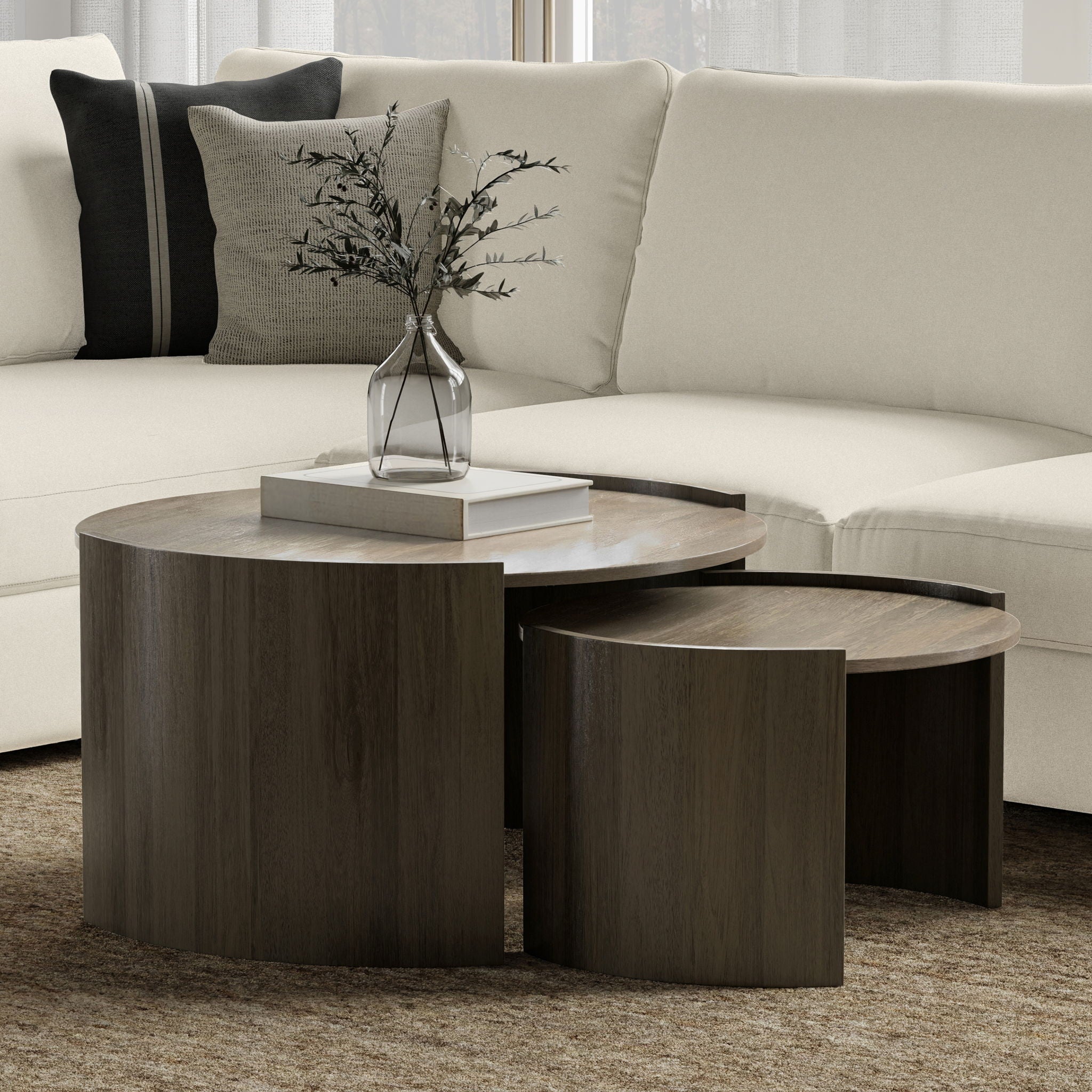 Robin - 2 Piece Nesting Table - Gray