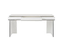 Modrest Chelsey- Modern White and Stainless Steel Desk