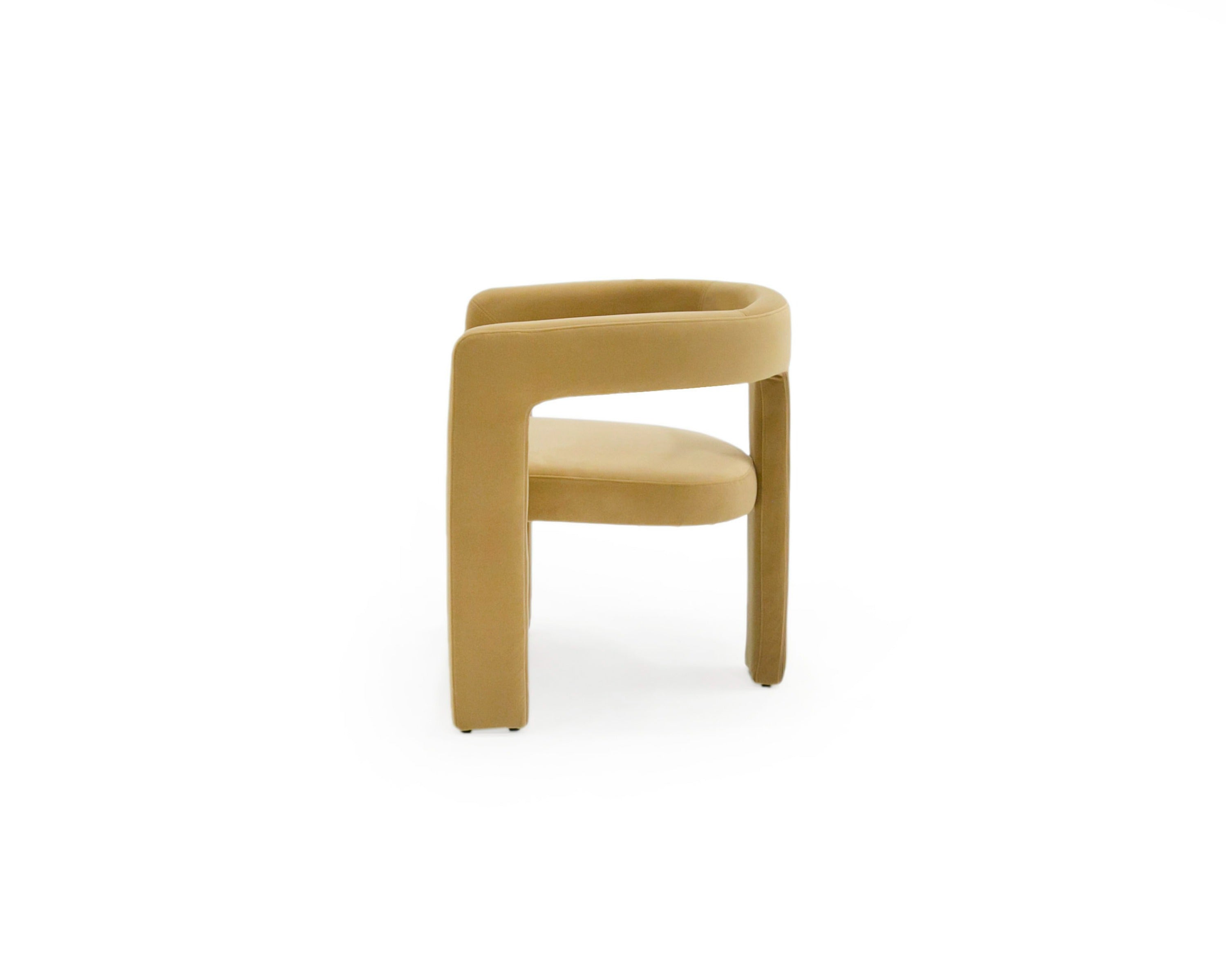 Modrest Cherish - Modern Tan Fabric Dining Chair