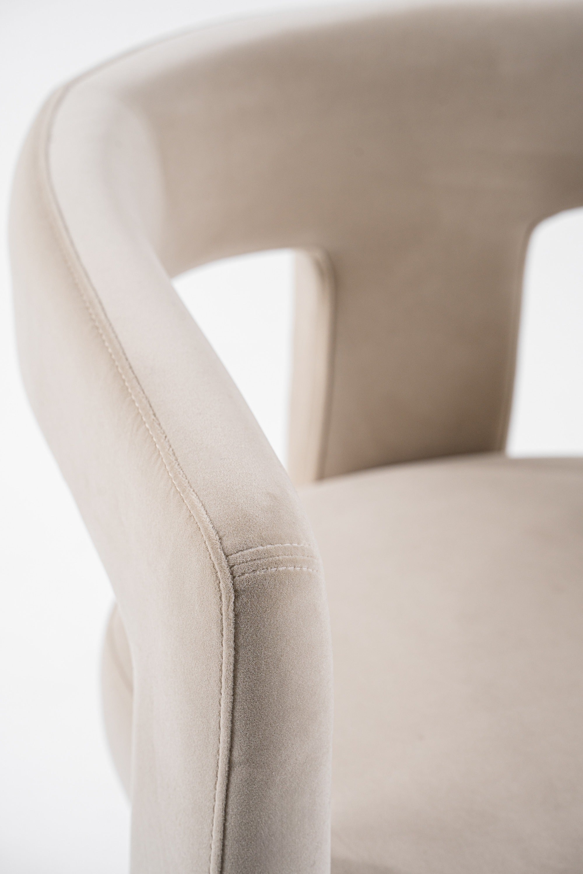 Modrest Cherish - Modern Beige Fabric Dining Chair