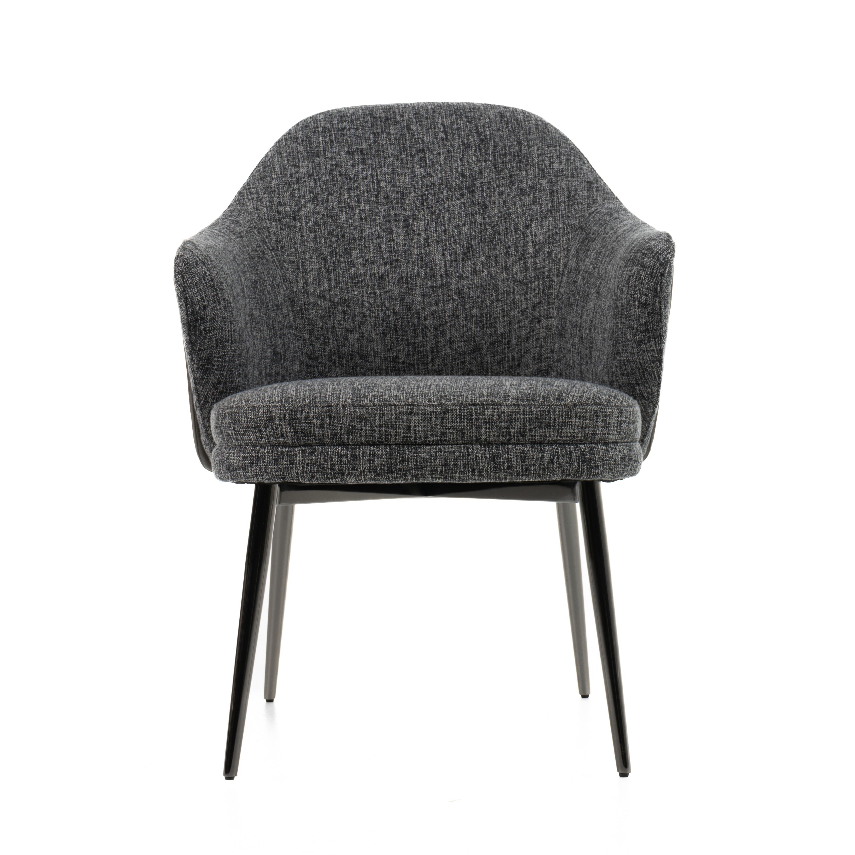 Modrest Cora - Modern Grey Fabric & Leatherette Dining Chair