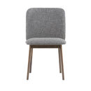 Modrest Costello - Mid-Century Modern Grey Fabric + Wenge Dining Chair (Set of 2)
