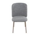Modrest Costello - Mid-Century Modern Grey Fabric + Wenge Dining Chair (Set of 2)