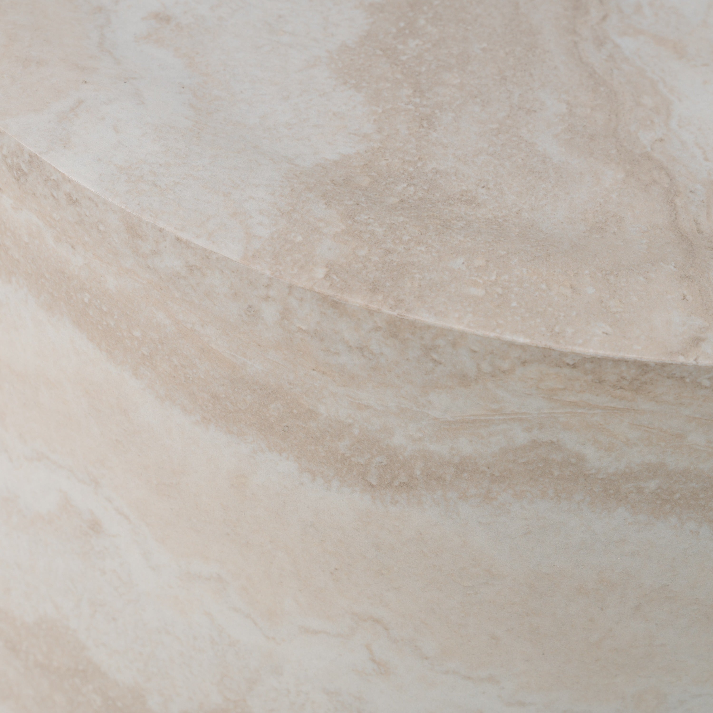 Modrest Cozad - Modern Faux Travertine Round End Table