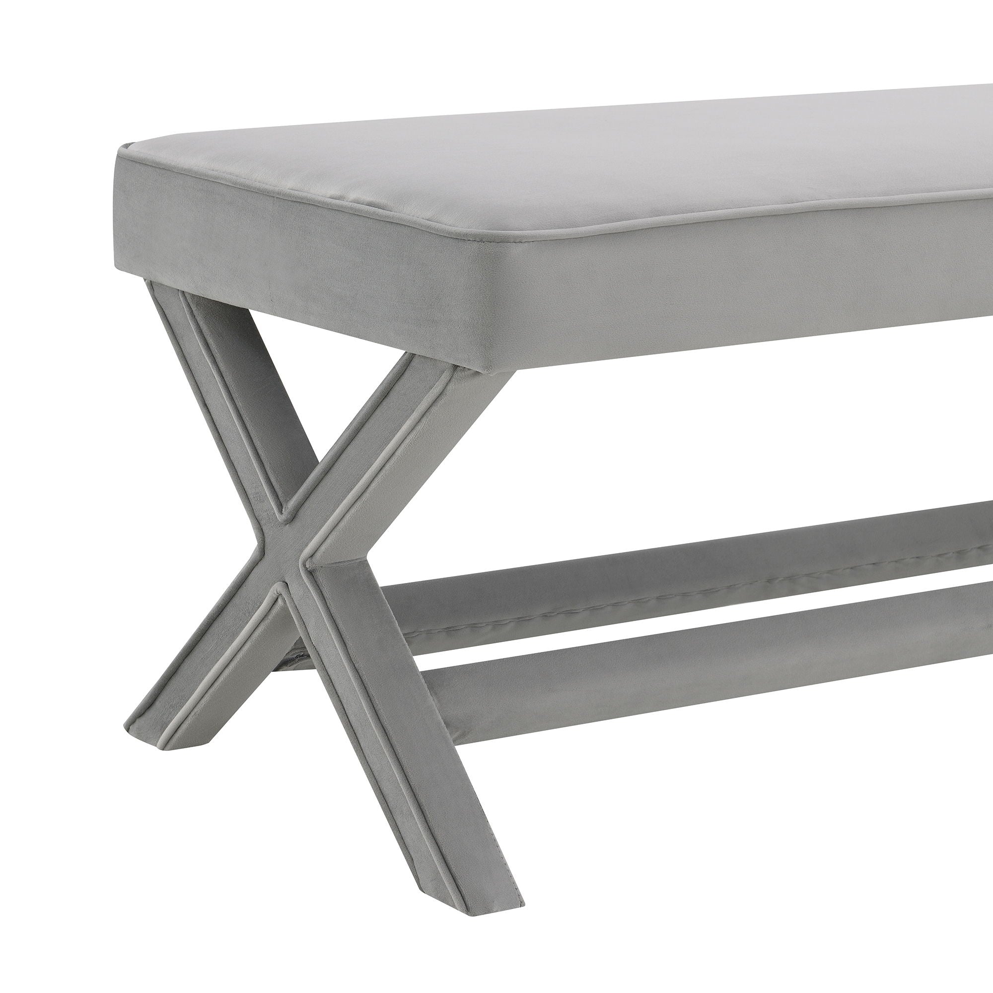 Comfort Double Bench Upholstered With X Crossed Legs