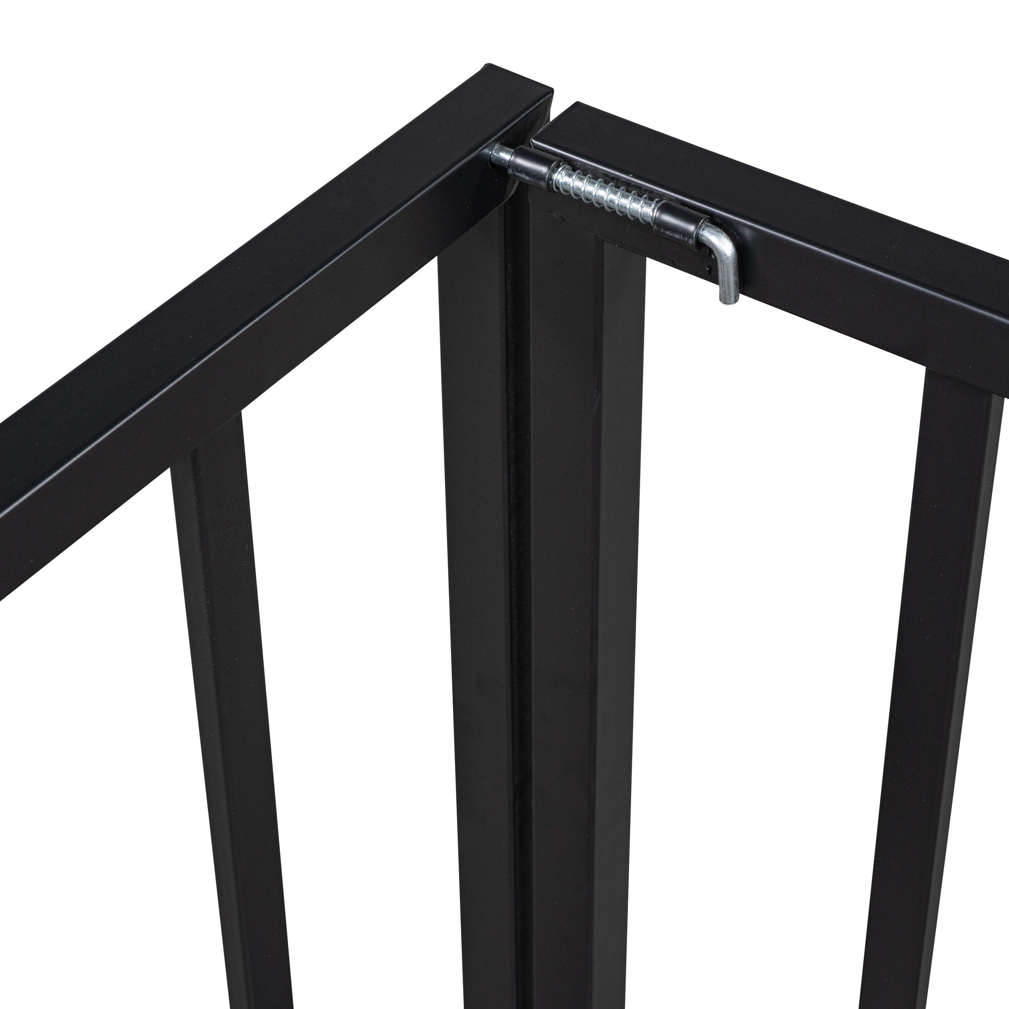 Metal Floor Bed Frame With Fence And Door