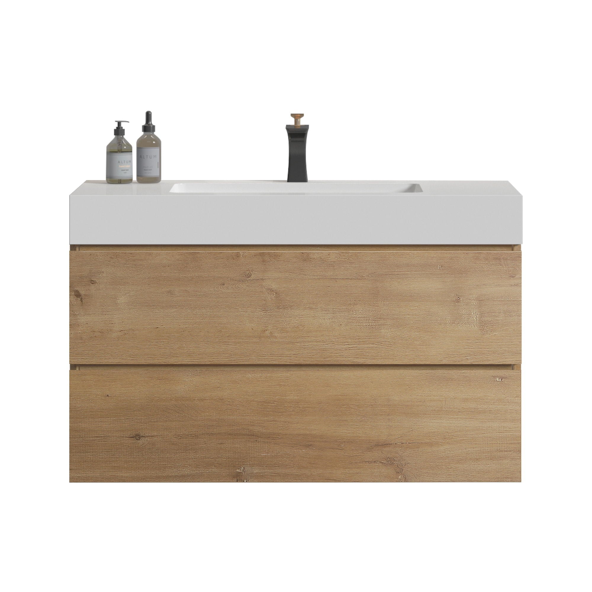 Alice - Bathroom Vanity With Sink, Large Storage, Wall Mounted, Floating