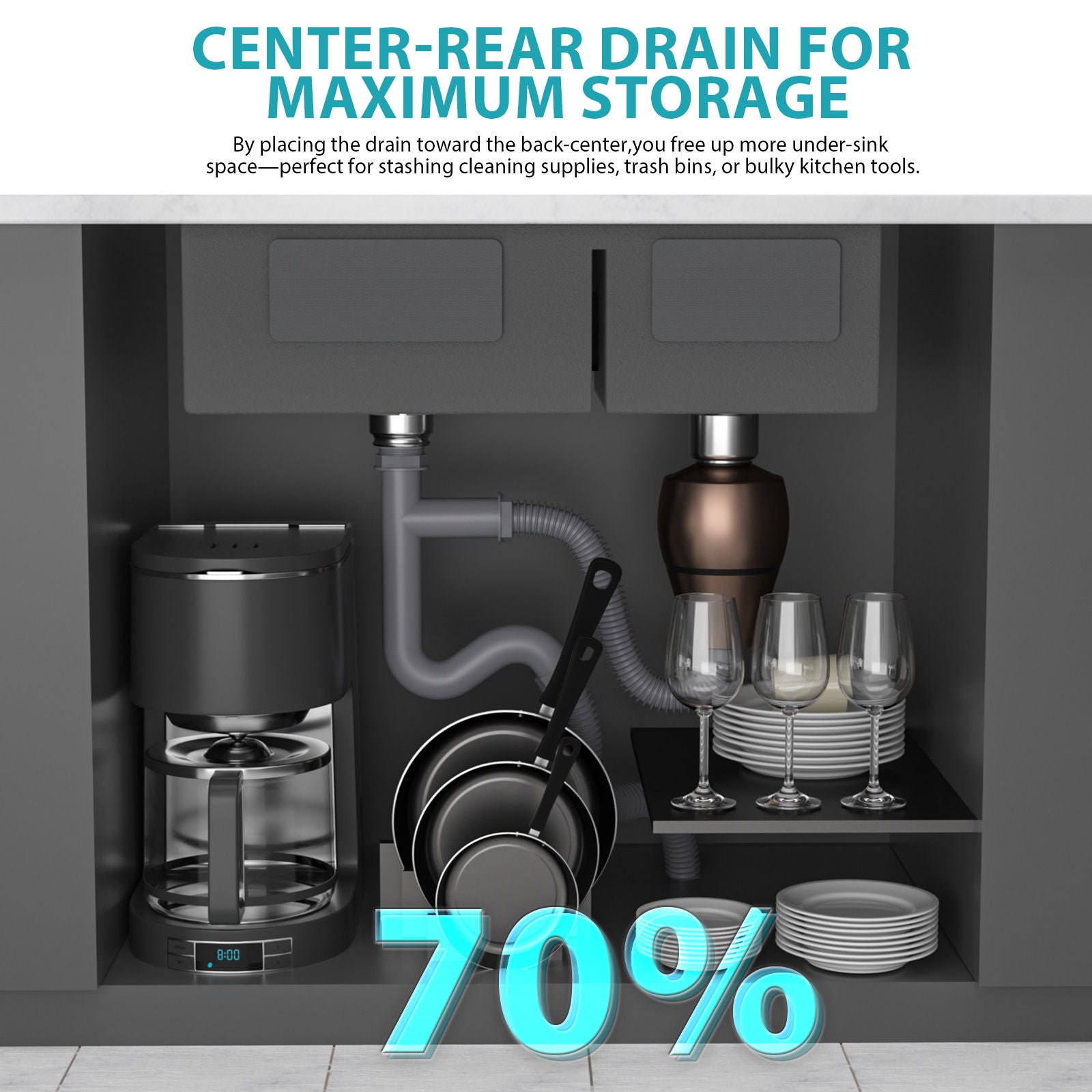 Topmount, Drop In Double Bowl Kitchen Sink
