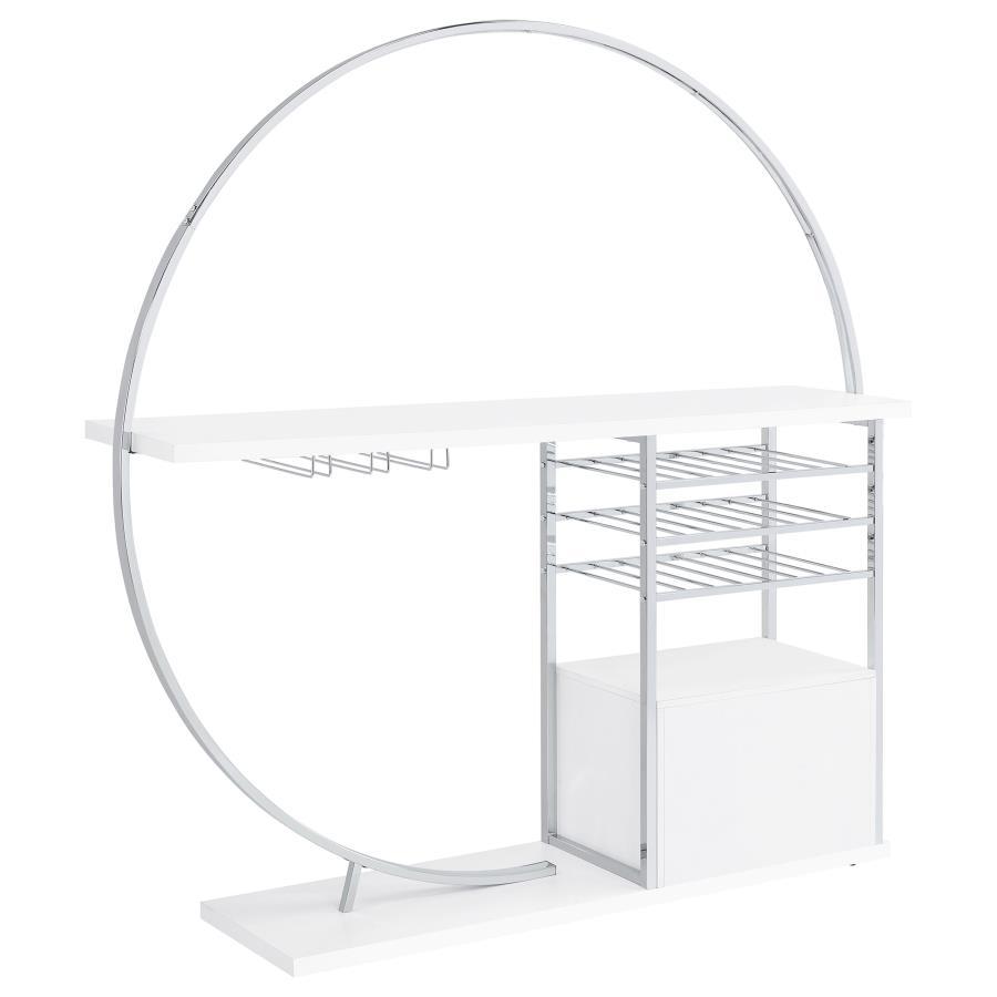 Risley - 2-Door Circular LED Home Bar With Wine Storage