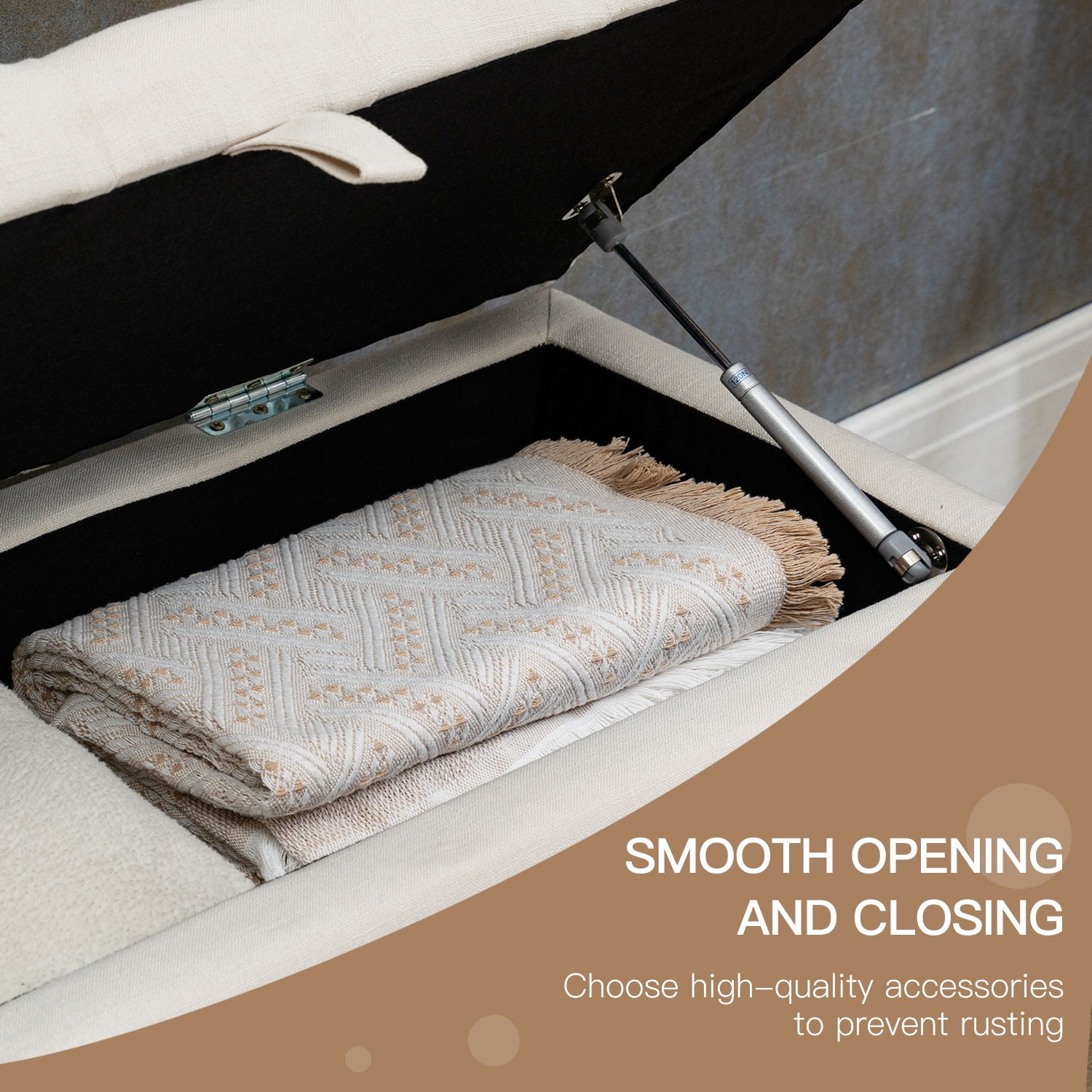 Storage Ottoman, Button-Tufted Ottoman Storage Bench, Ottoman With Storage